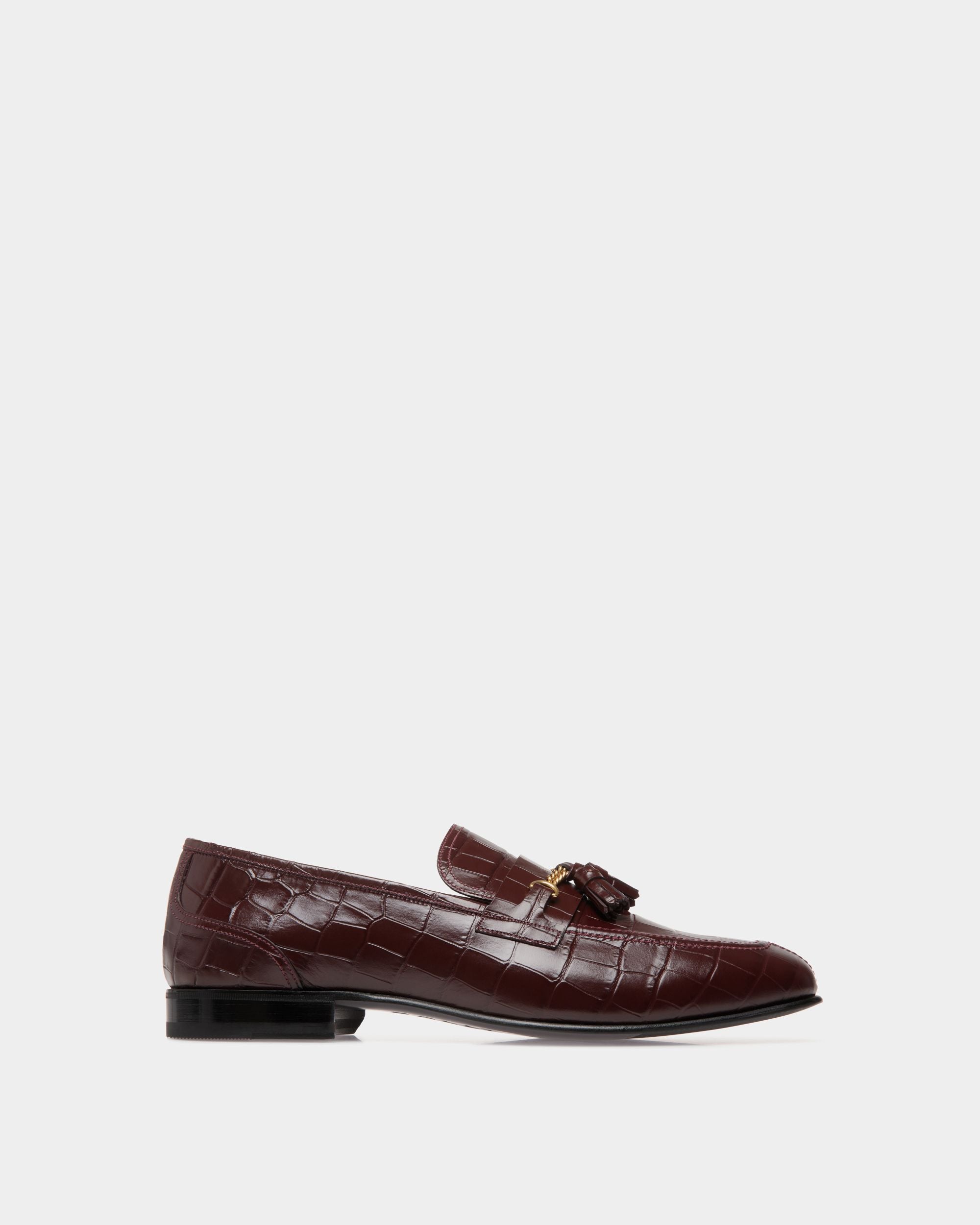 Suisse Loafer In Red Leather - Herren - Bally - 01