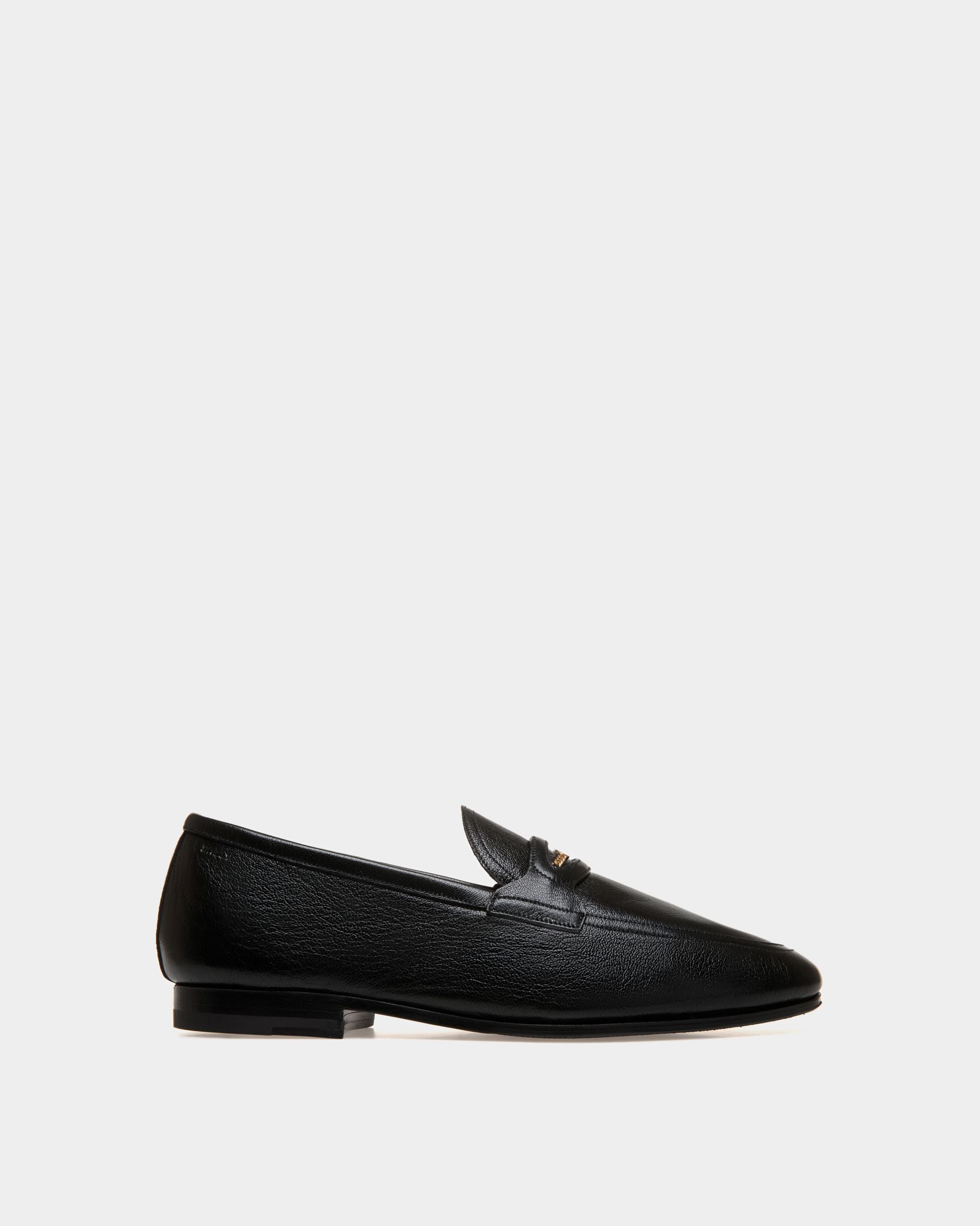 Plume Loafer Aus Genarbtem Leder In Schwarz - Herren - Bally - 01