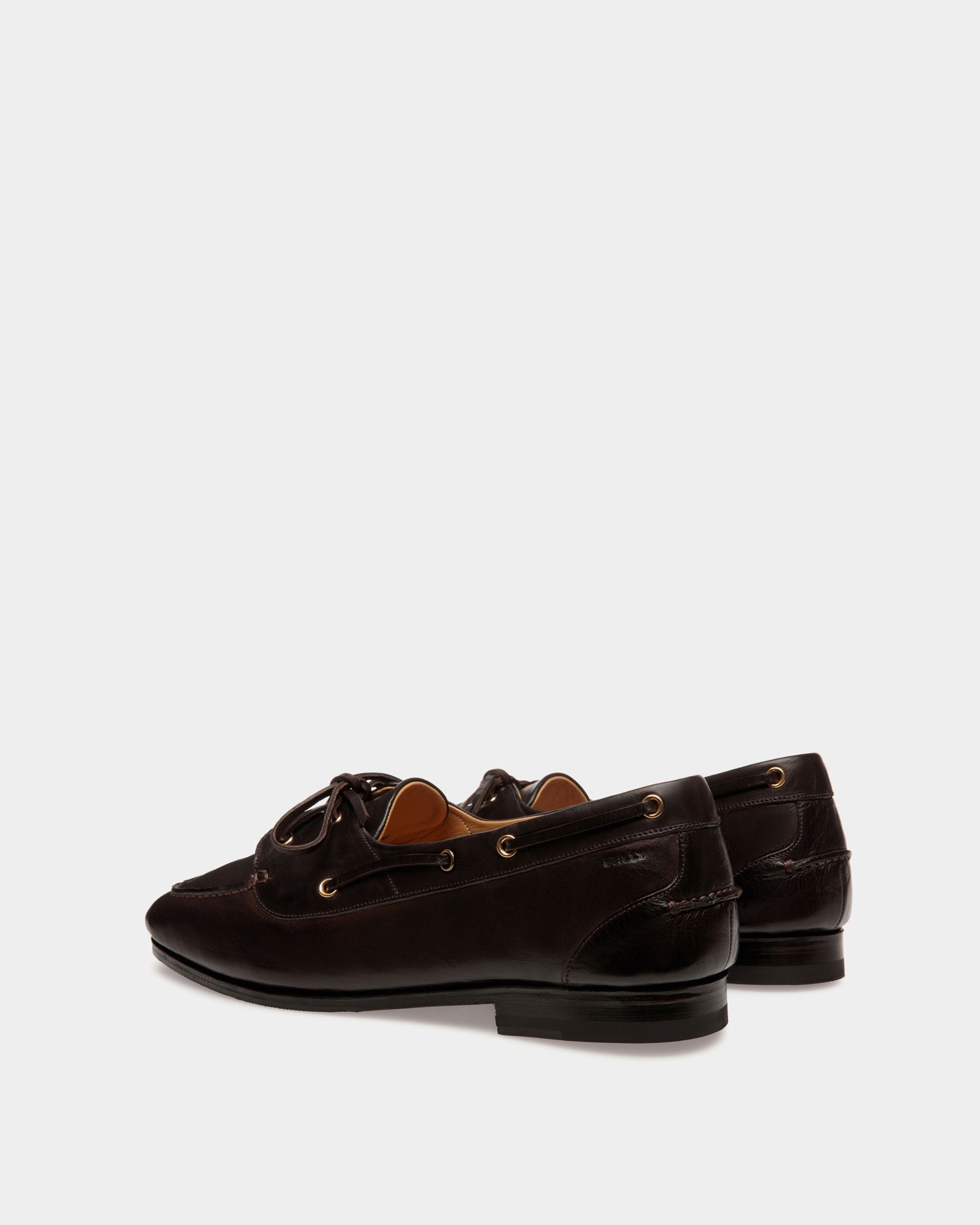 Herren Plume Mokassin Aus Dunkelbraunem Leder | Bally