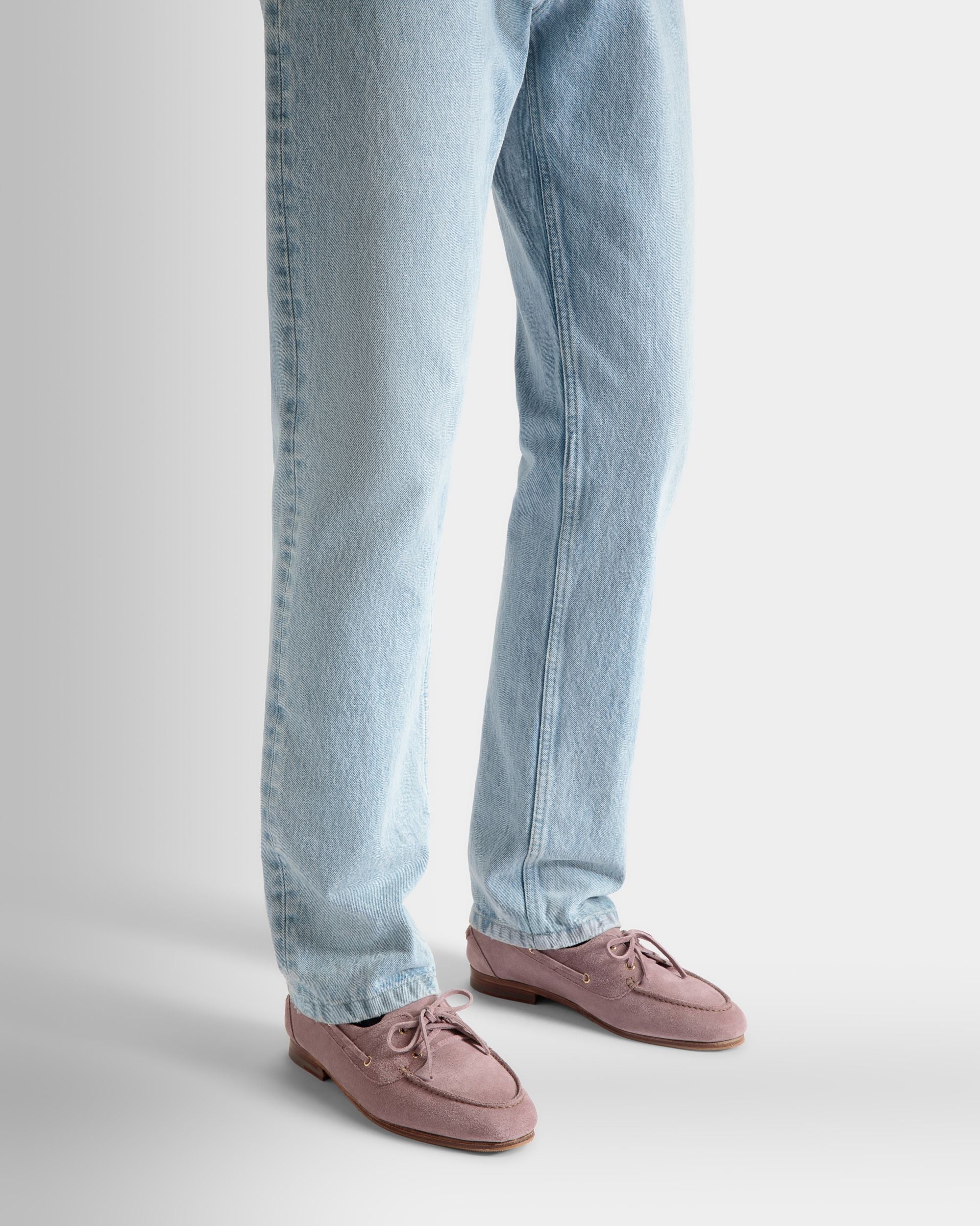 Plume Mokassin Aus Hellfliederfarbenem Veloursleder - Herren - Bally - 02