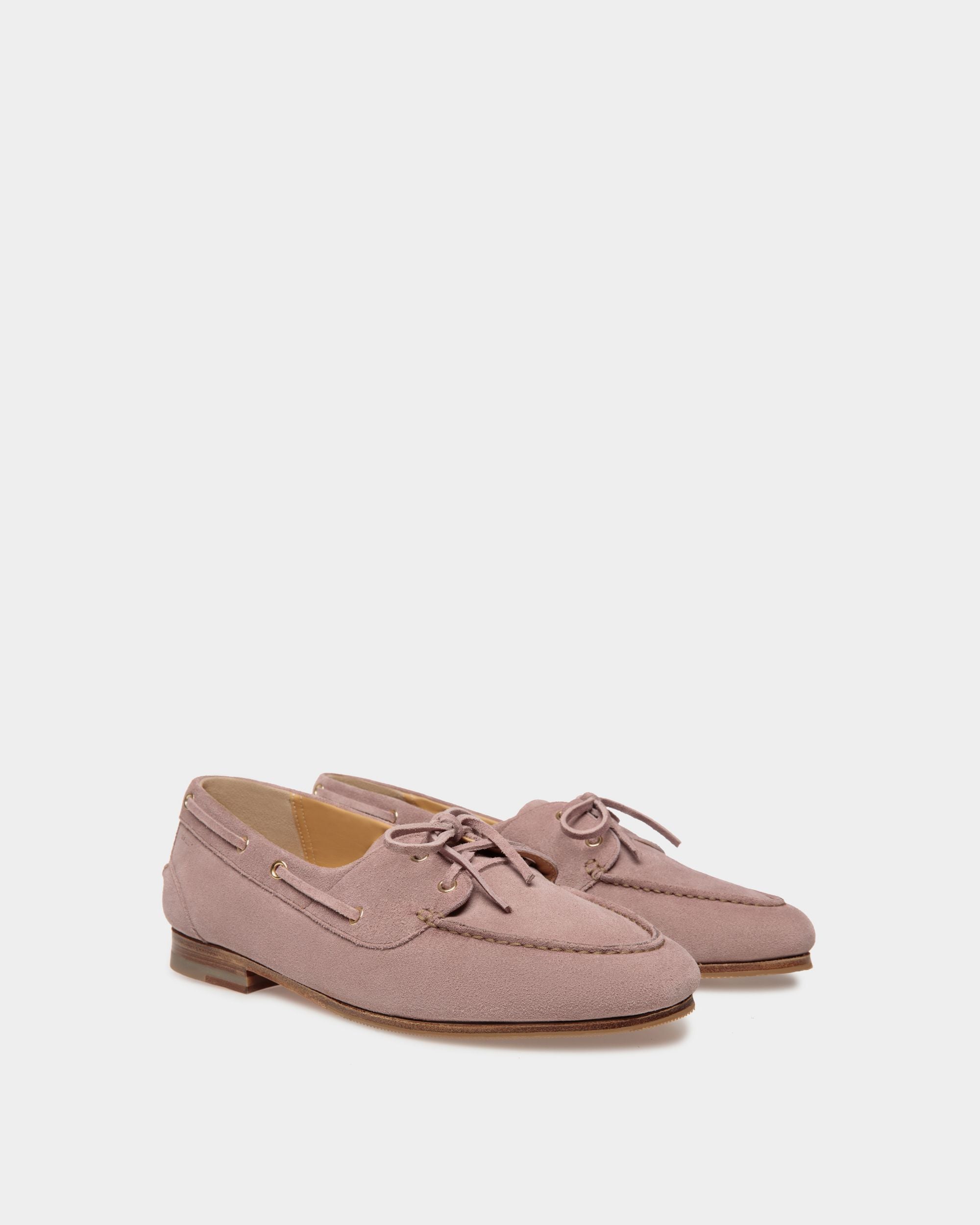 Plume Mokassin Aus Hellfliederfarbenem Veloursleder - Herren - Bally - 03