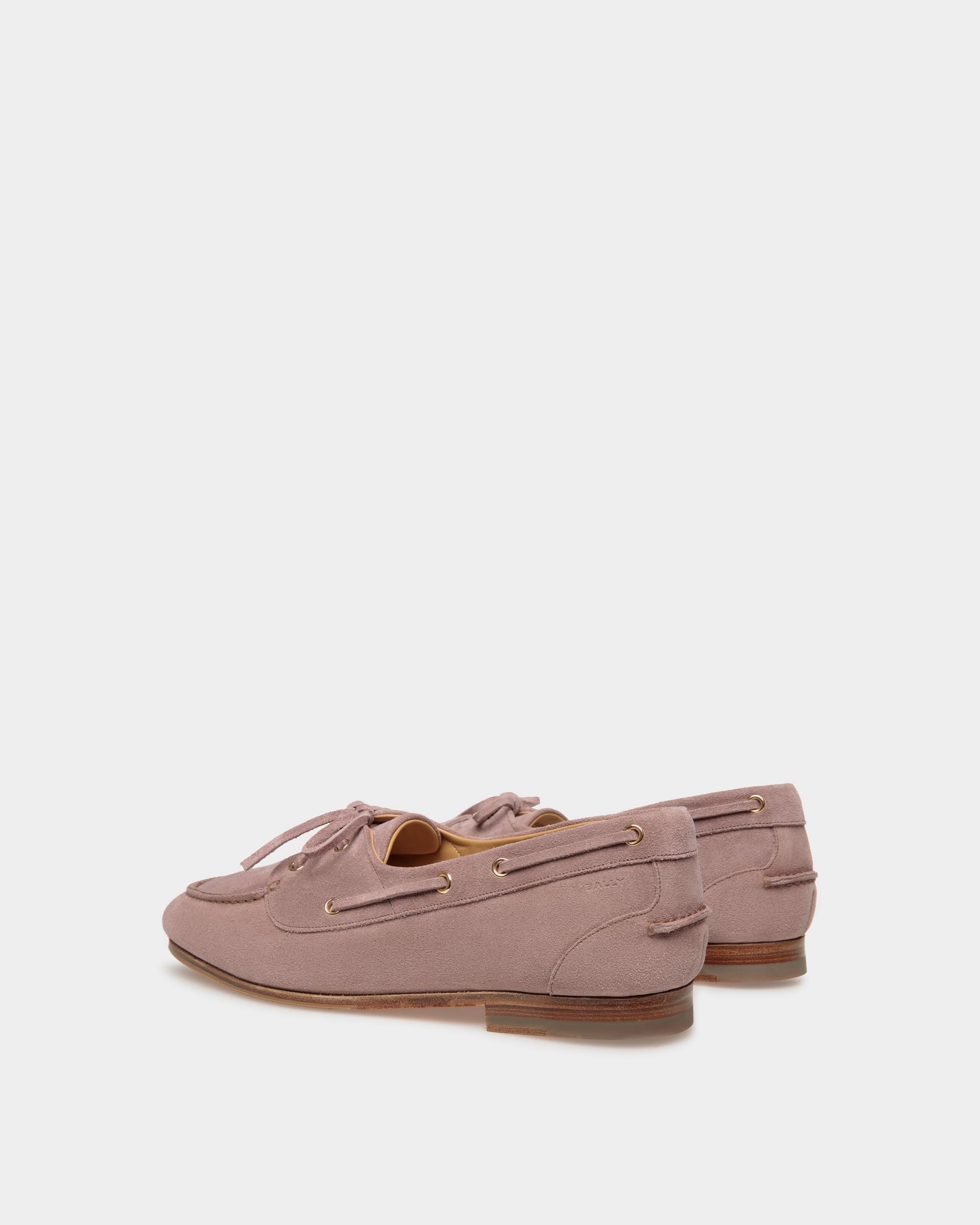 Plume Mokassin Aus Hellfliederfarbenem Veloursleder - Herren - Bally - 04