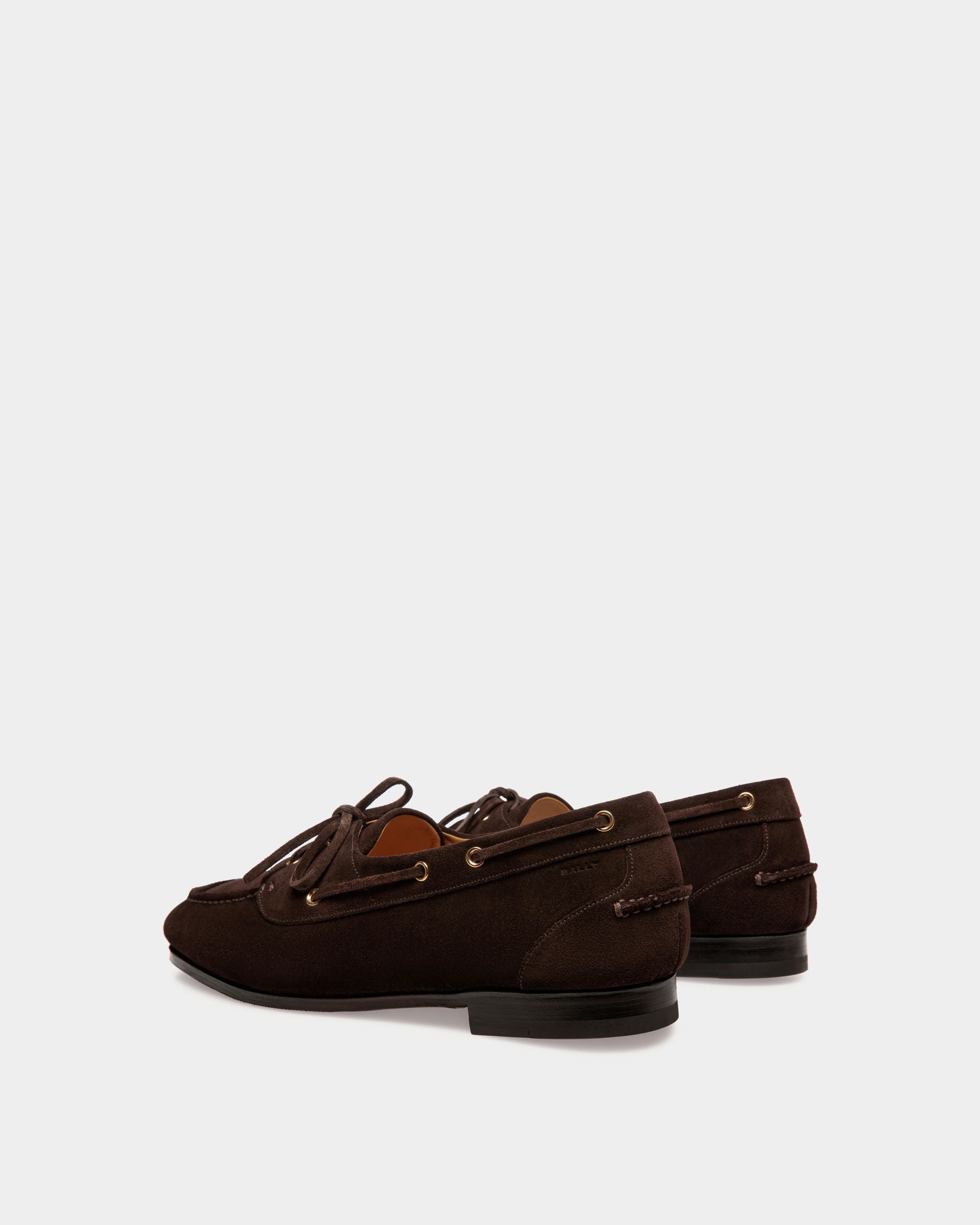 Plume Mokassin Aus Dunkelbraunem Veloursleder - Herren - Bally - 03