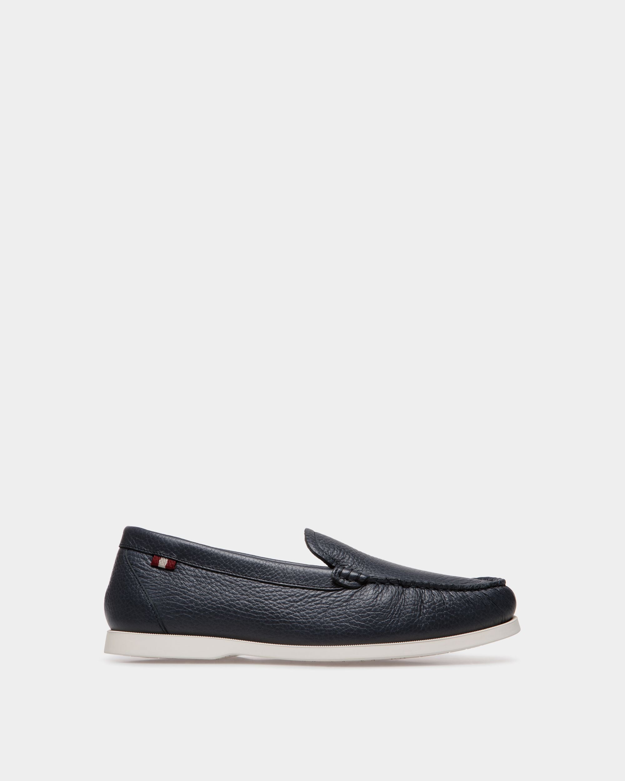 Nelson Loafer Aus Hirschleder In Navy Blue - Herren - Bally - 01