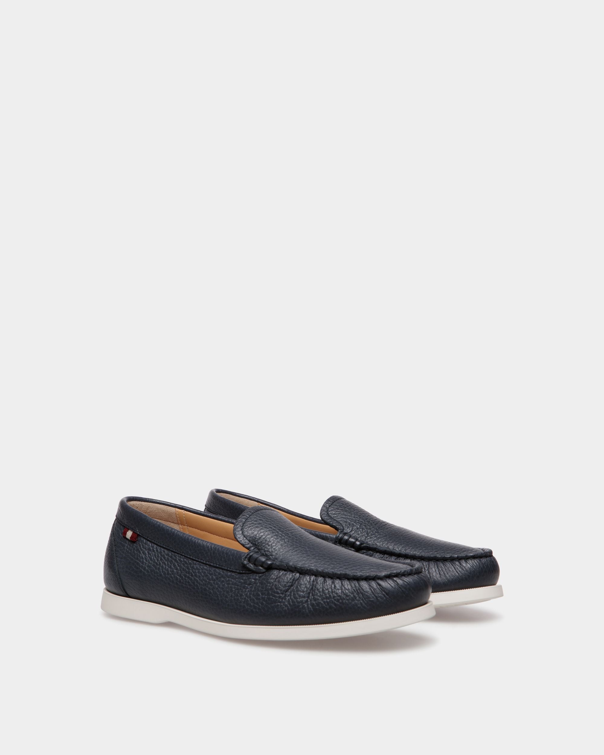 Nelson Loafer Aus Hirschleder In Navy Blue - Herren - Bally - 02