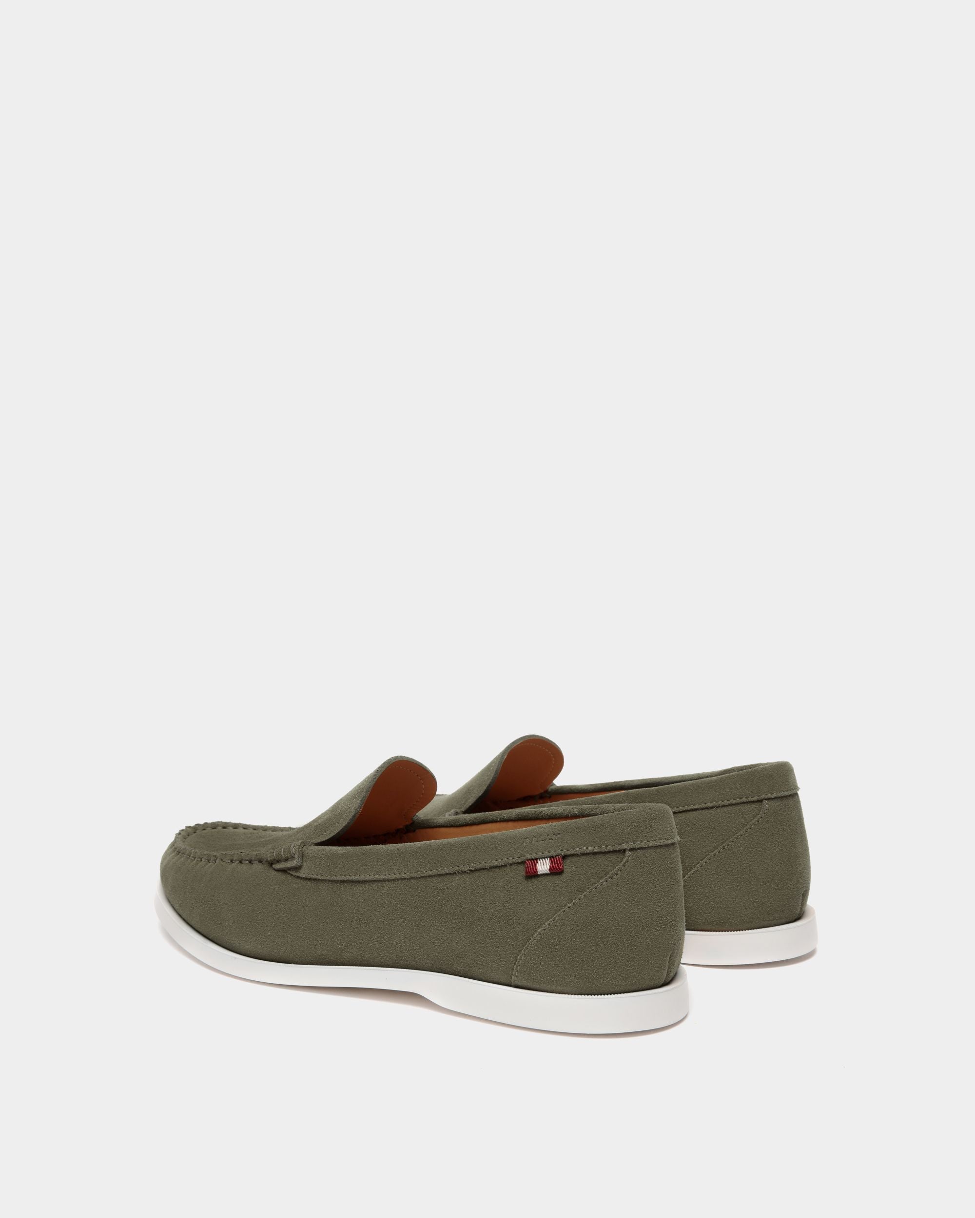 Nelson Loafer Aus Veloursleder In Olive Green - Herren - Bally - 04