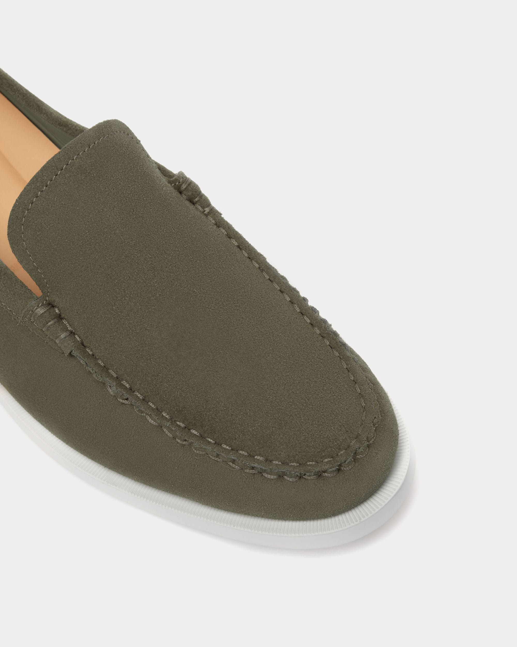 Nelson Loafer Aus Veloursleder In Olive Green - Herren - Bally - 05