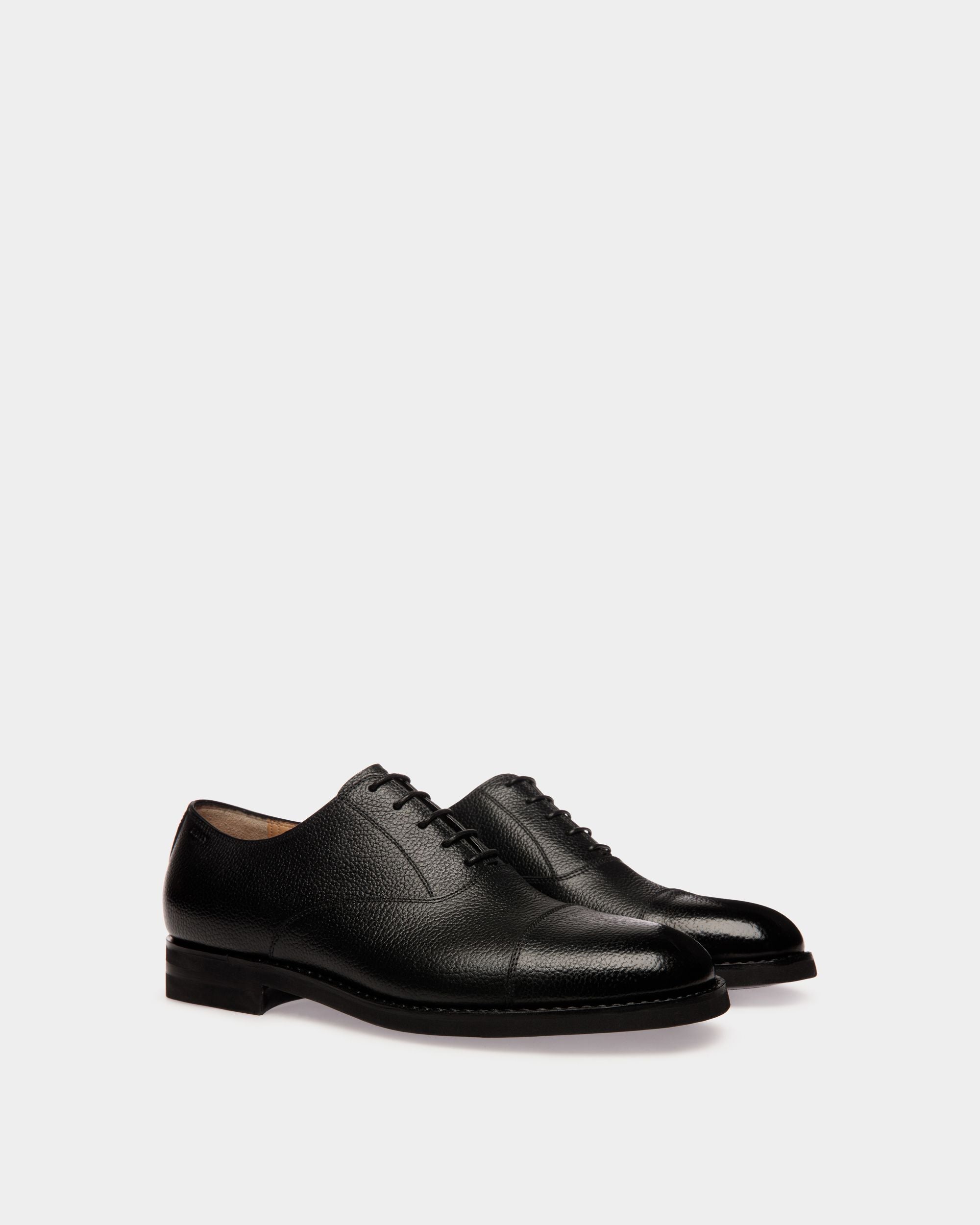 Schoenen Oxford-Schuhe Aus Genarbtem Leder In Schwarz - Herren - Bally - 02