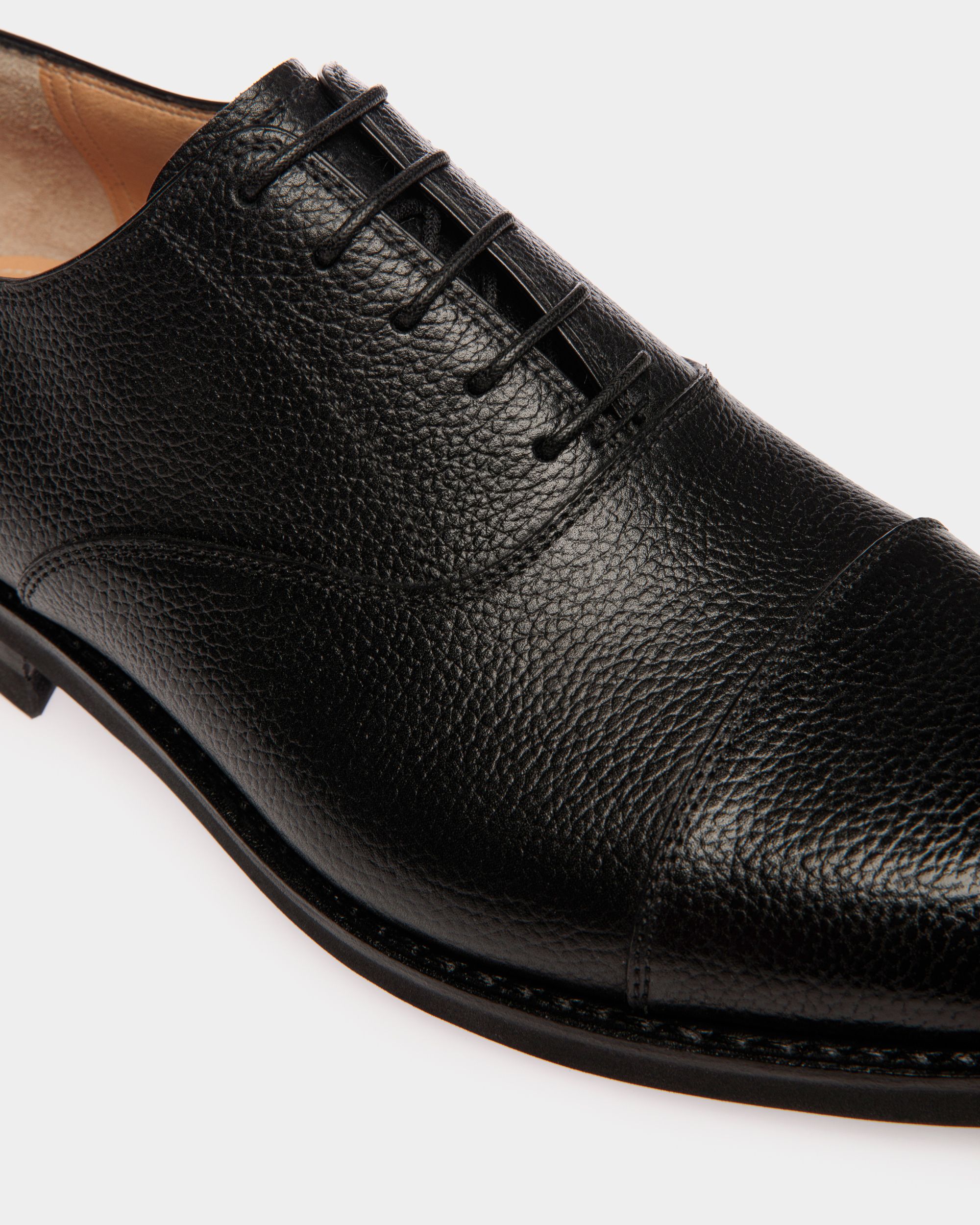 Schoenen Oxford-Schuhe Aus Genarbtem Leder In Schwarz - Herren - Bally - 04