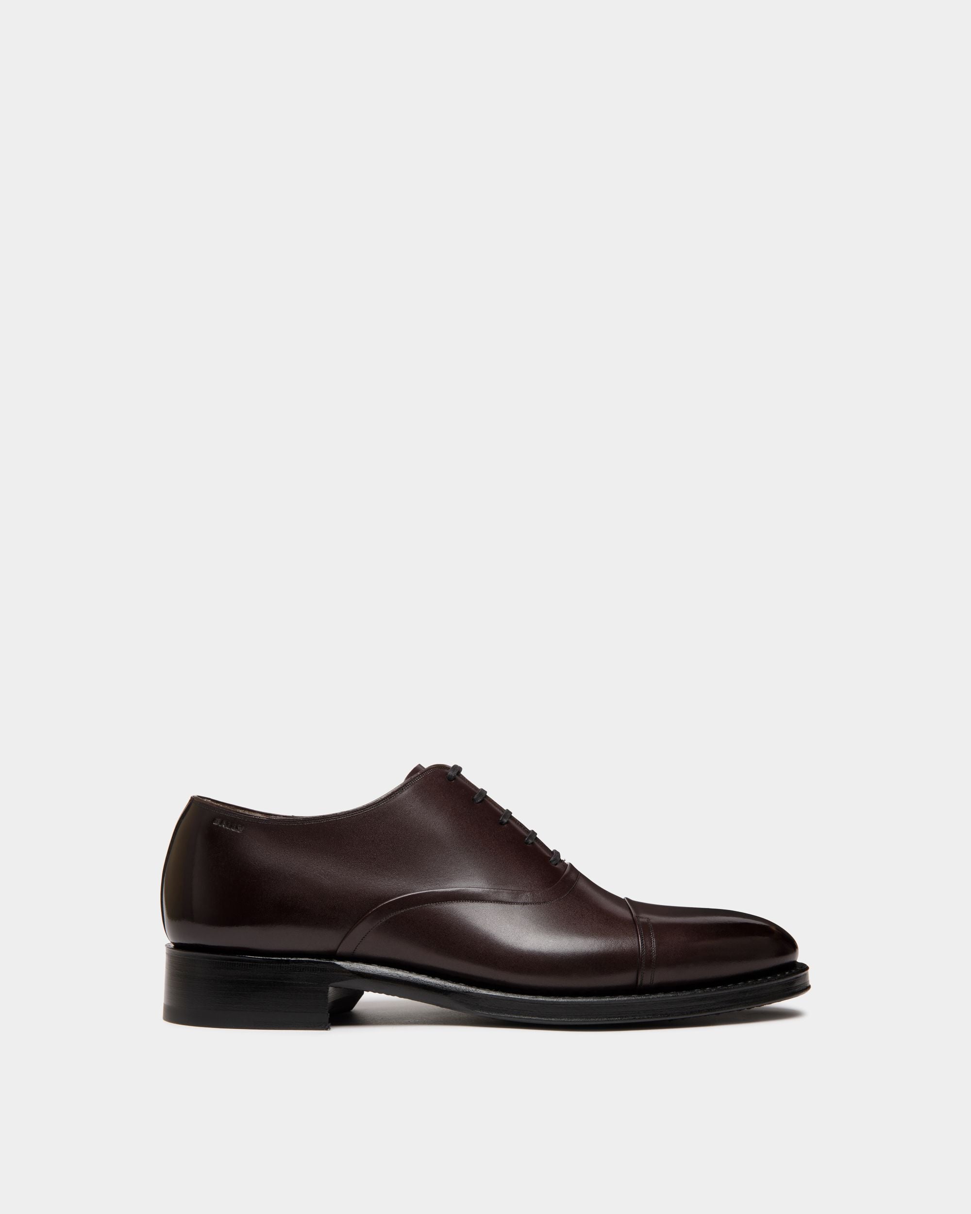 Oxfordschuh Scribe Un Aus Leder In Dunklem Burgunderrot - Herren - Bally - 01