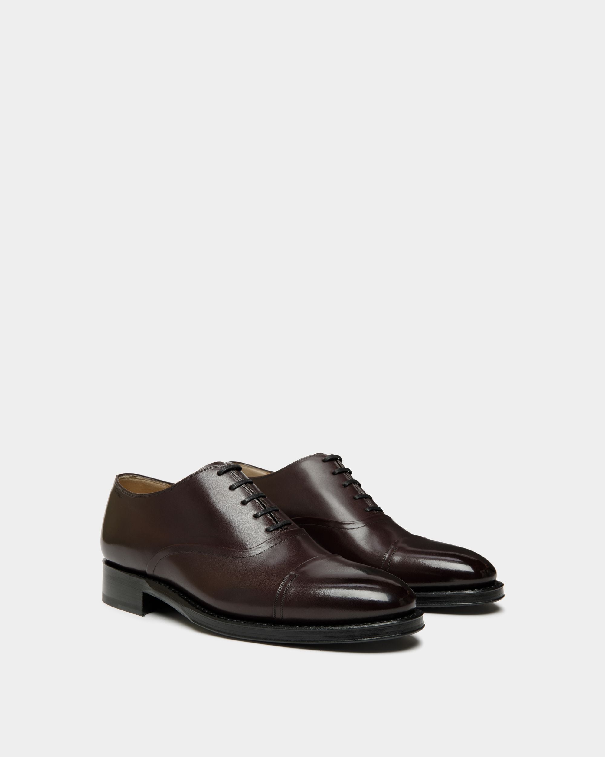 Oxfordschuh Scribe Un Aus Leder In Dunklem Burgunderrot - Herren - Bally - 03