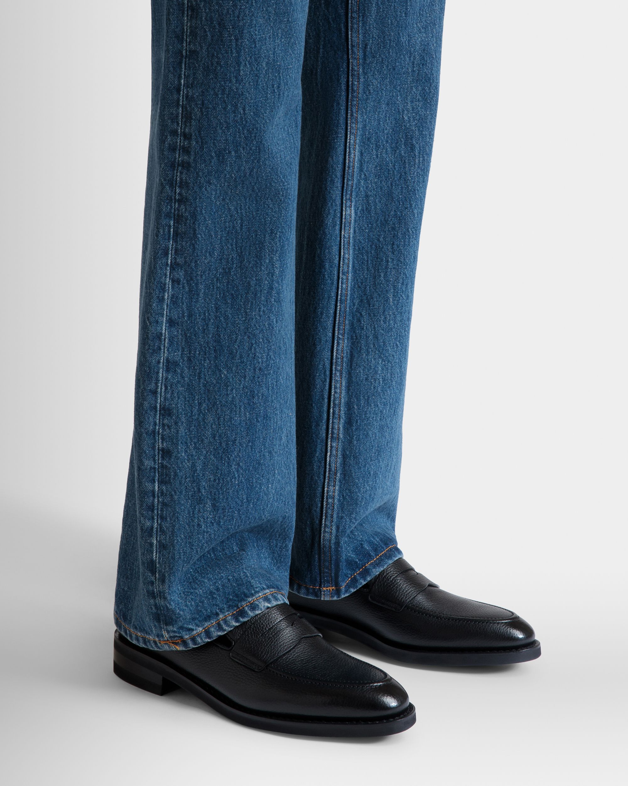 Loafer Scribe Un Aus Hirschleder In Schwarz - Herren - Bally - 02