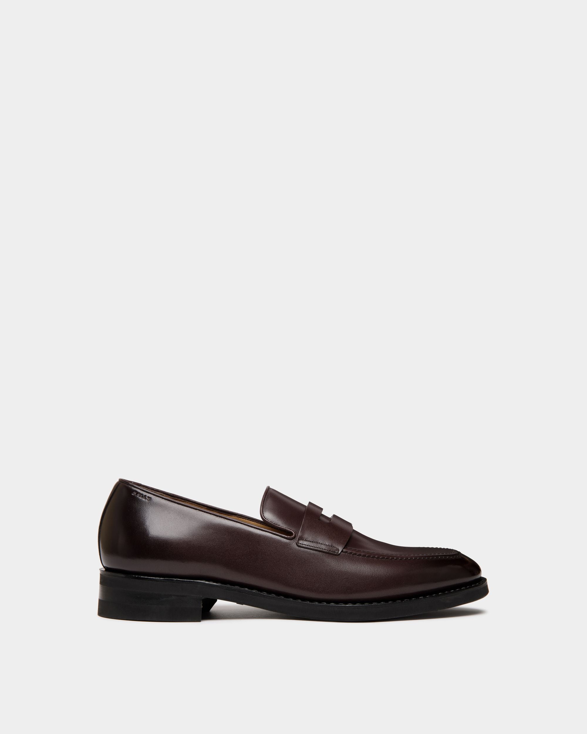 Loafer Scribe Un Aus Leder In Dunklem Burgunderrot - Herren - Bally - 01