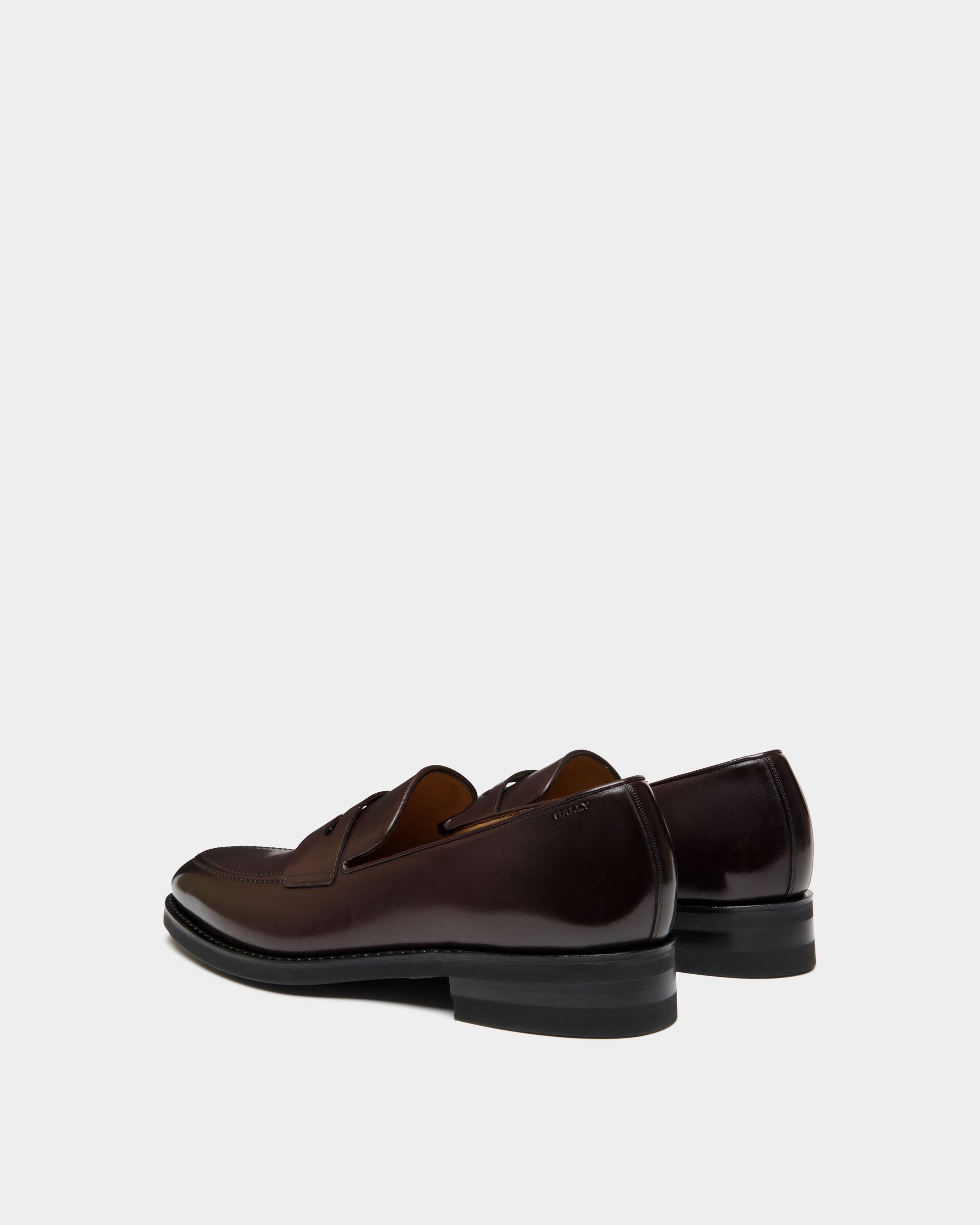 Loafer Scribe Un Aus Leder In Dunklem Burgunderrot - Herren - Bally - 04