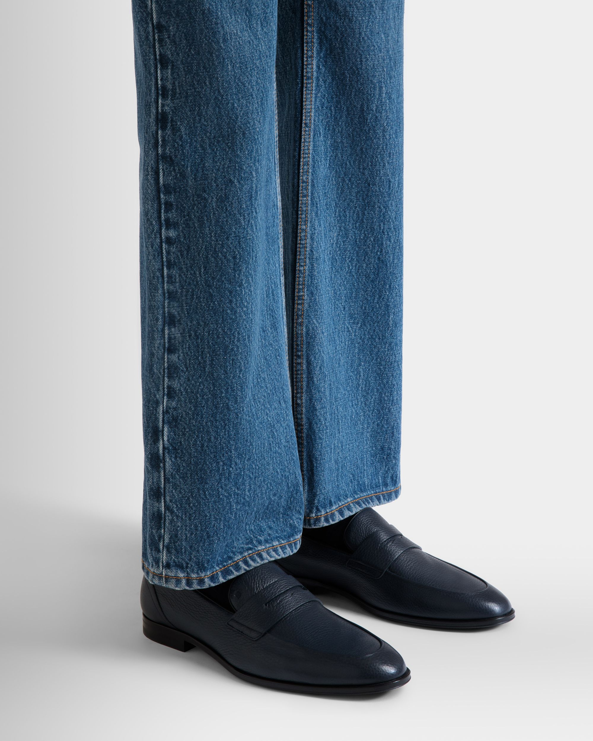 Westminster Loafer Aus Hirschleder In Navy Blue - Herren - Bally - 02