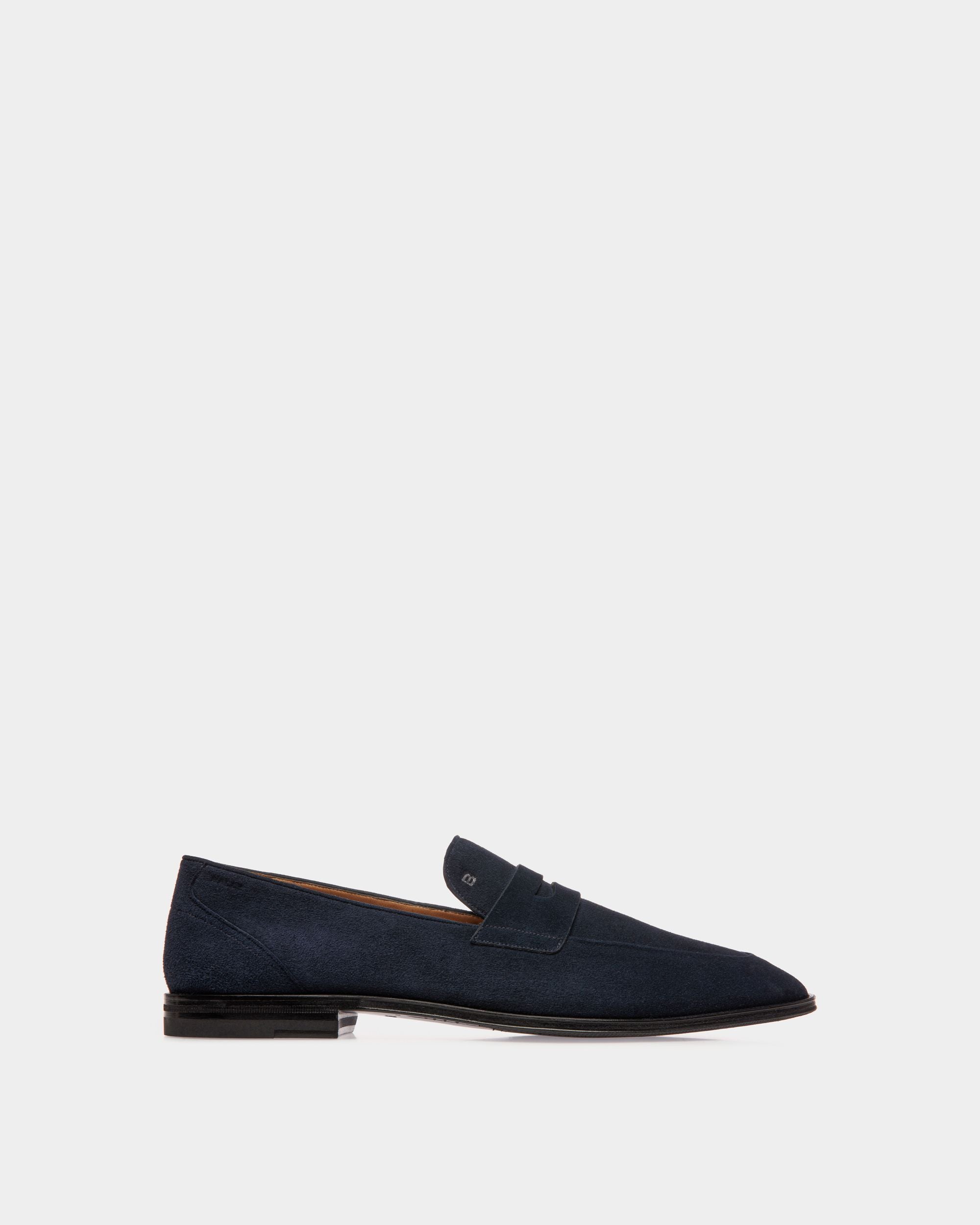 Westminster Loafer Aus Veloursleder In Navy Blue - Herren - Bally - 01