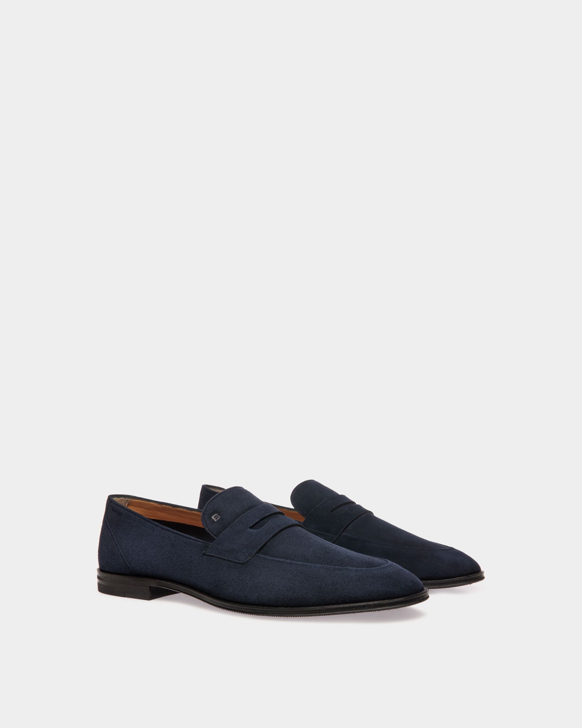 Westminster Loafer Aus Veloursleder In Navy Blue - Herren - Bally - 02