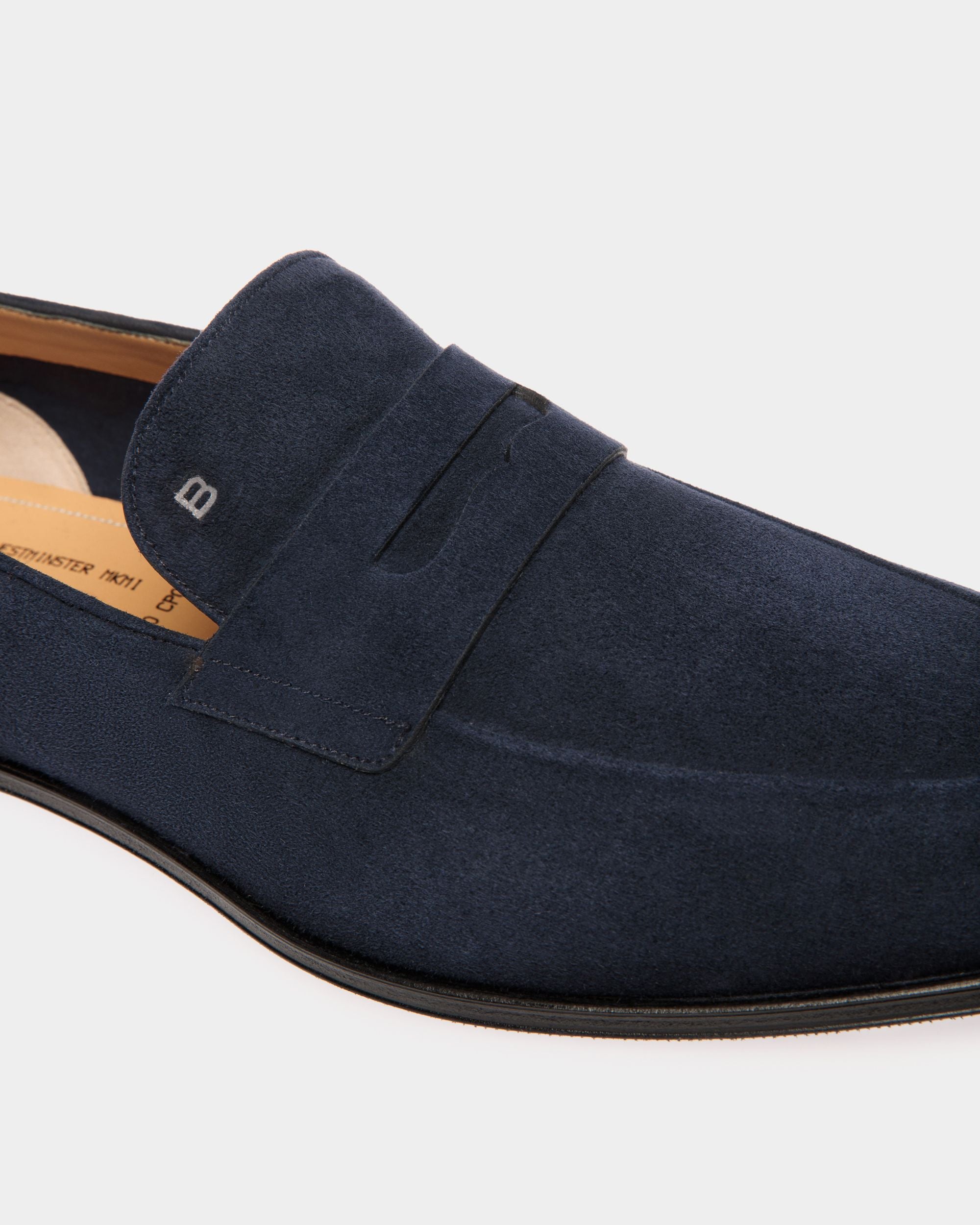 Westminster Loafer Aus Veloursleder In Navy Blue - Herren - Bally - 04
