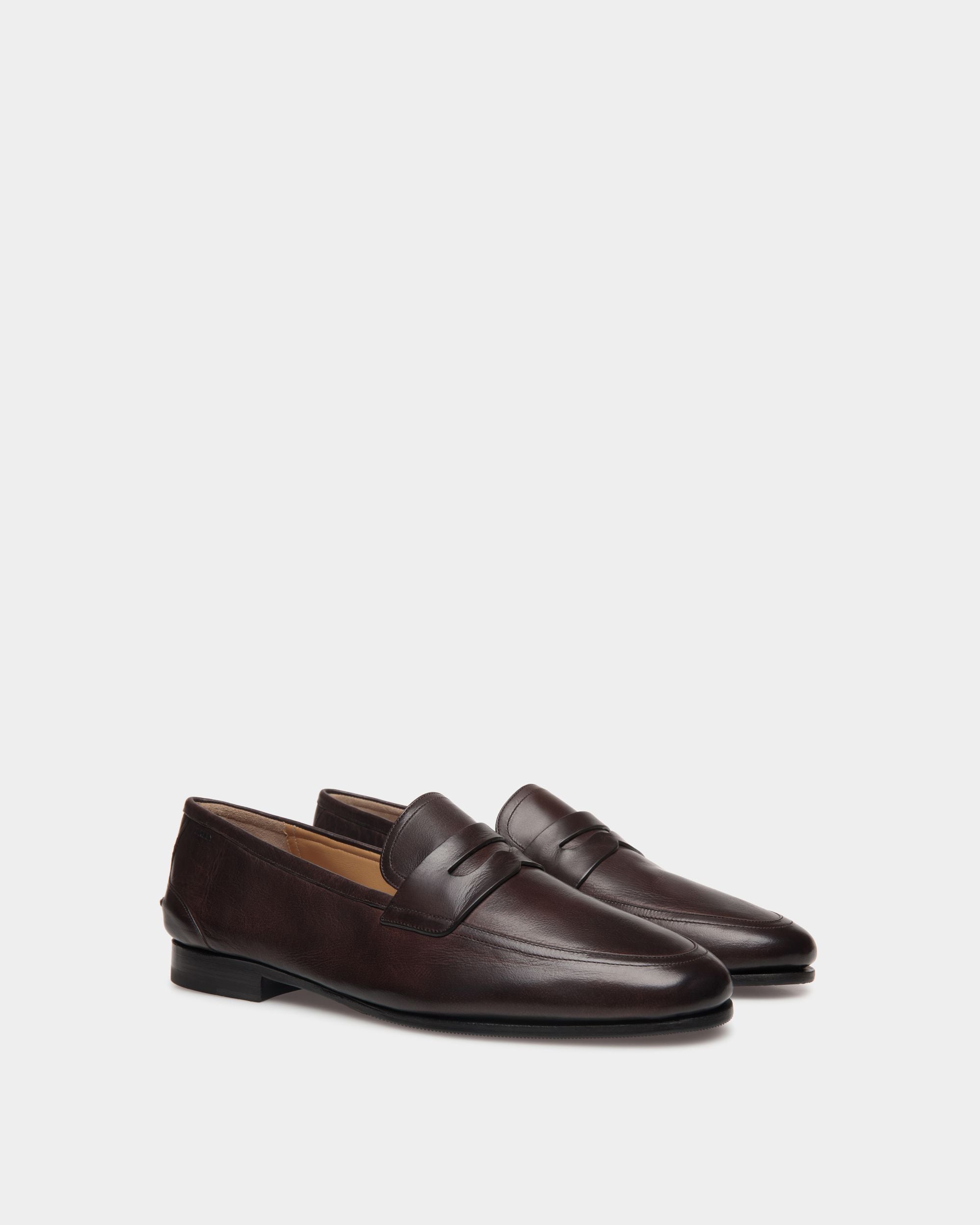 Plume Loafer Aus Leder In Ebenholz - Herren - Bally - 03