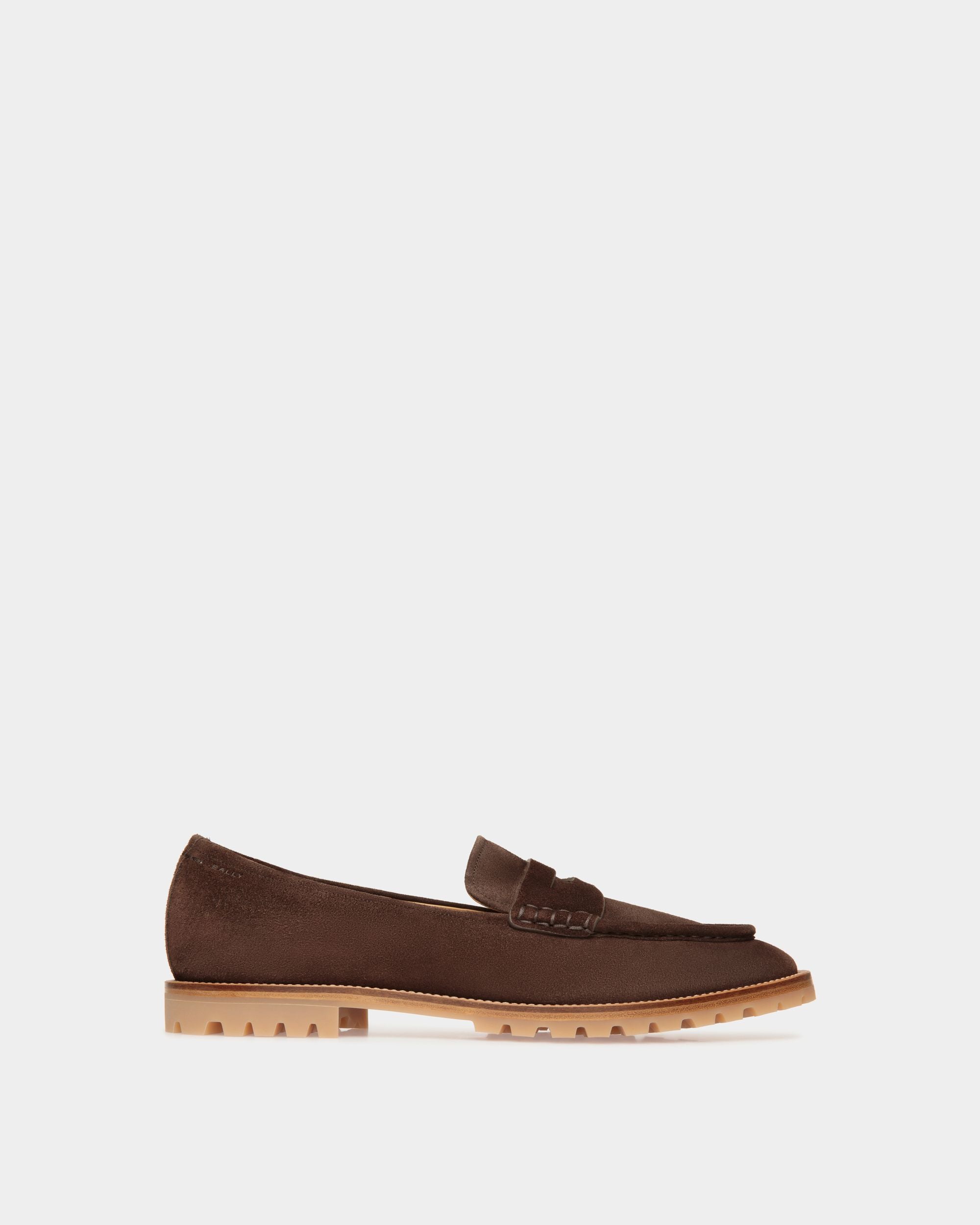 Solaria Loafer Aus Veloursleder In Ebenholzschwarz - Herren - Bally - 01