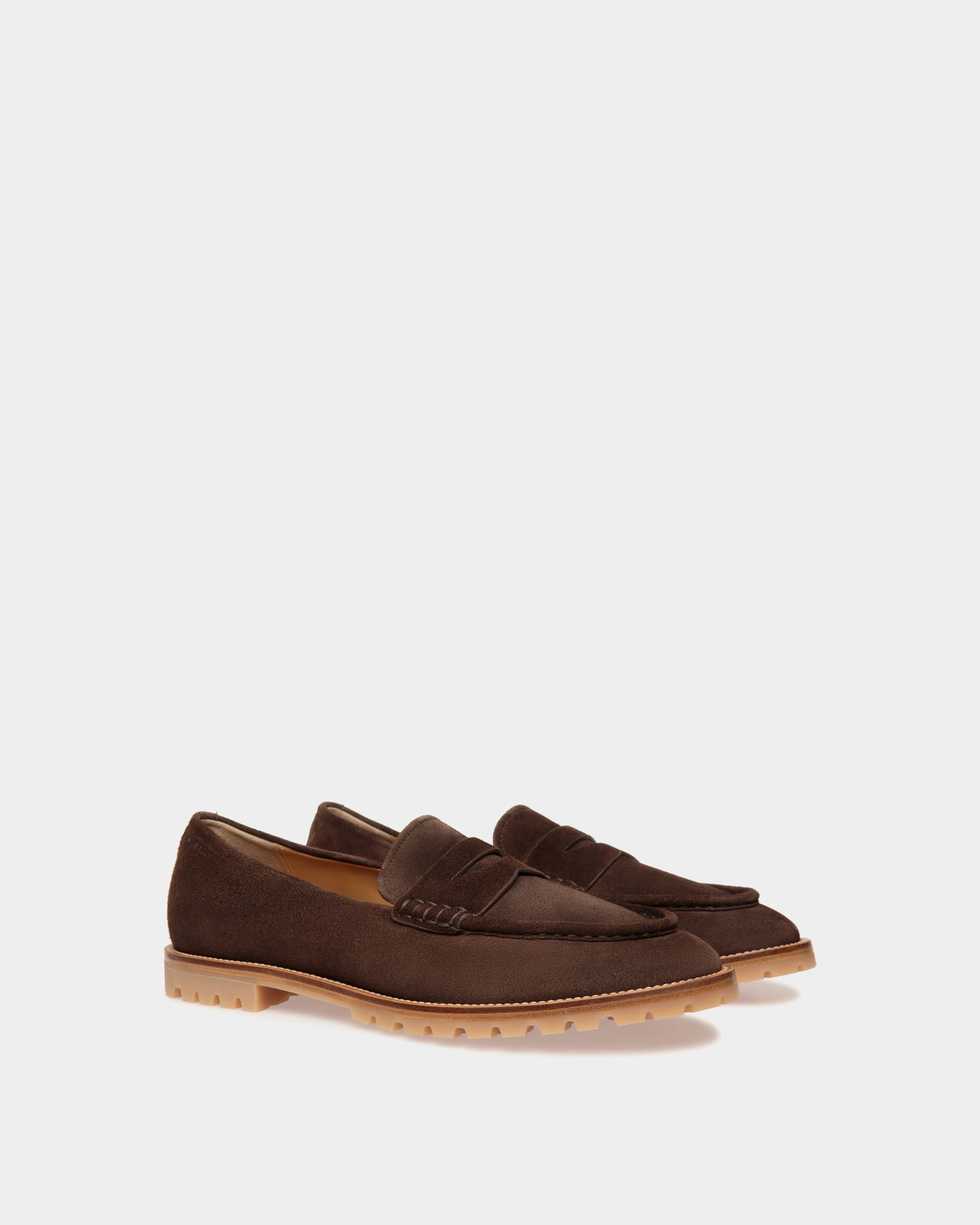 Solaria Loafer Aus Veloursleder In Ebenholzschwarz - Herren - Bally - 03