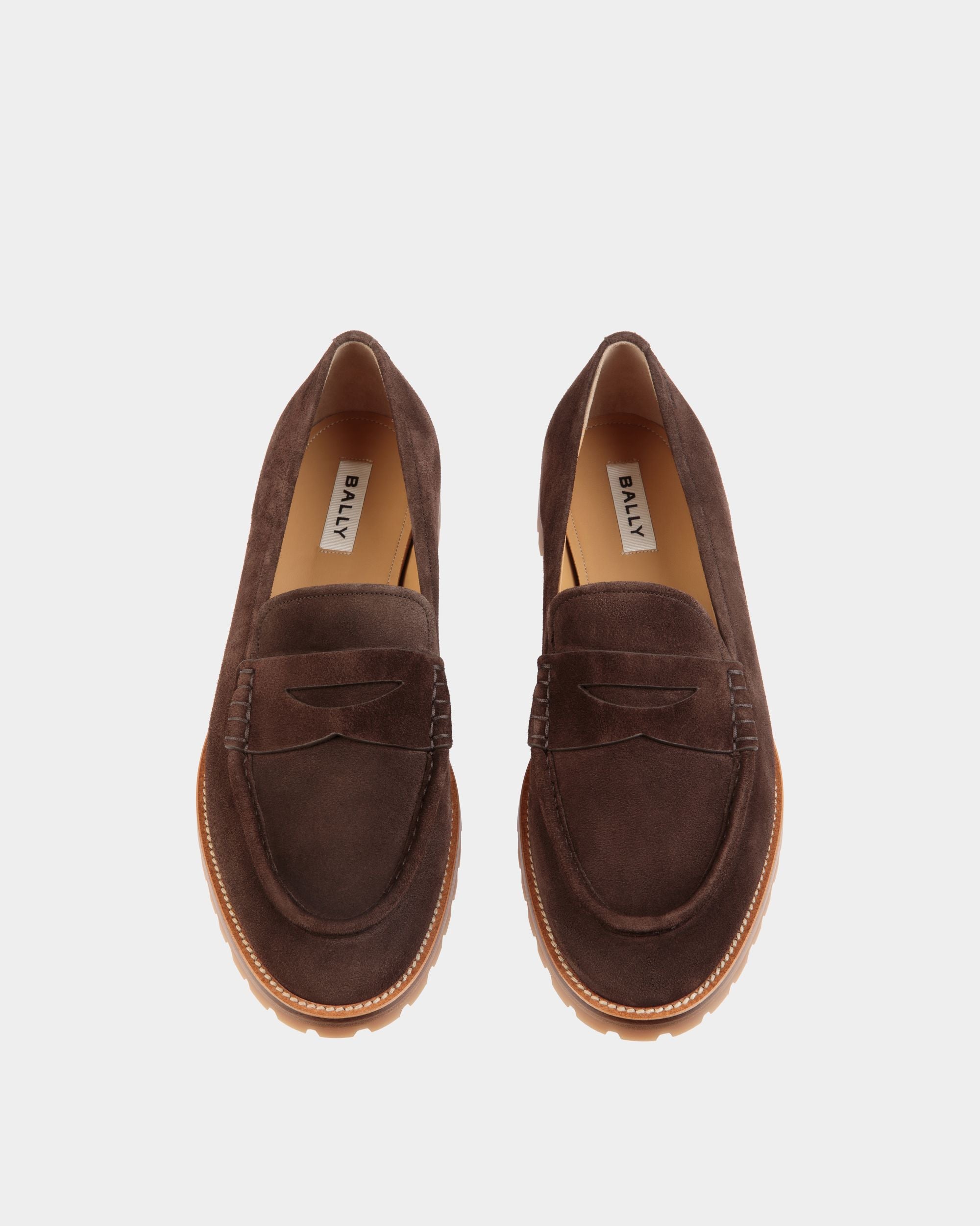 Solaria Loafer Aus Veloursleder In Ebenholzschwarz - Herren - Bally - 05