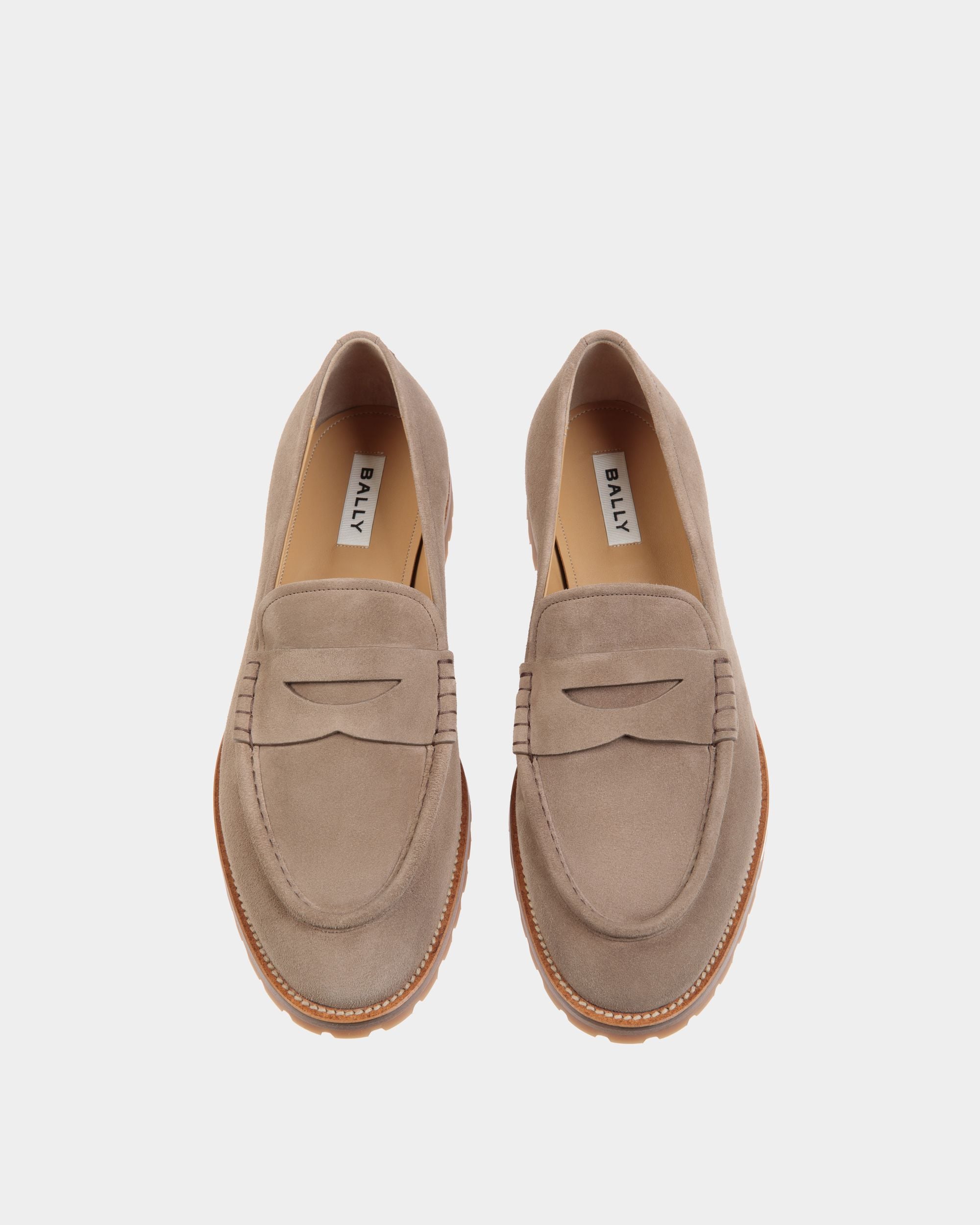 Solaria Loafer Aus Veloursleder In Taupe - Herren - Bally - 05