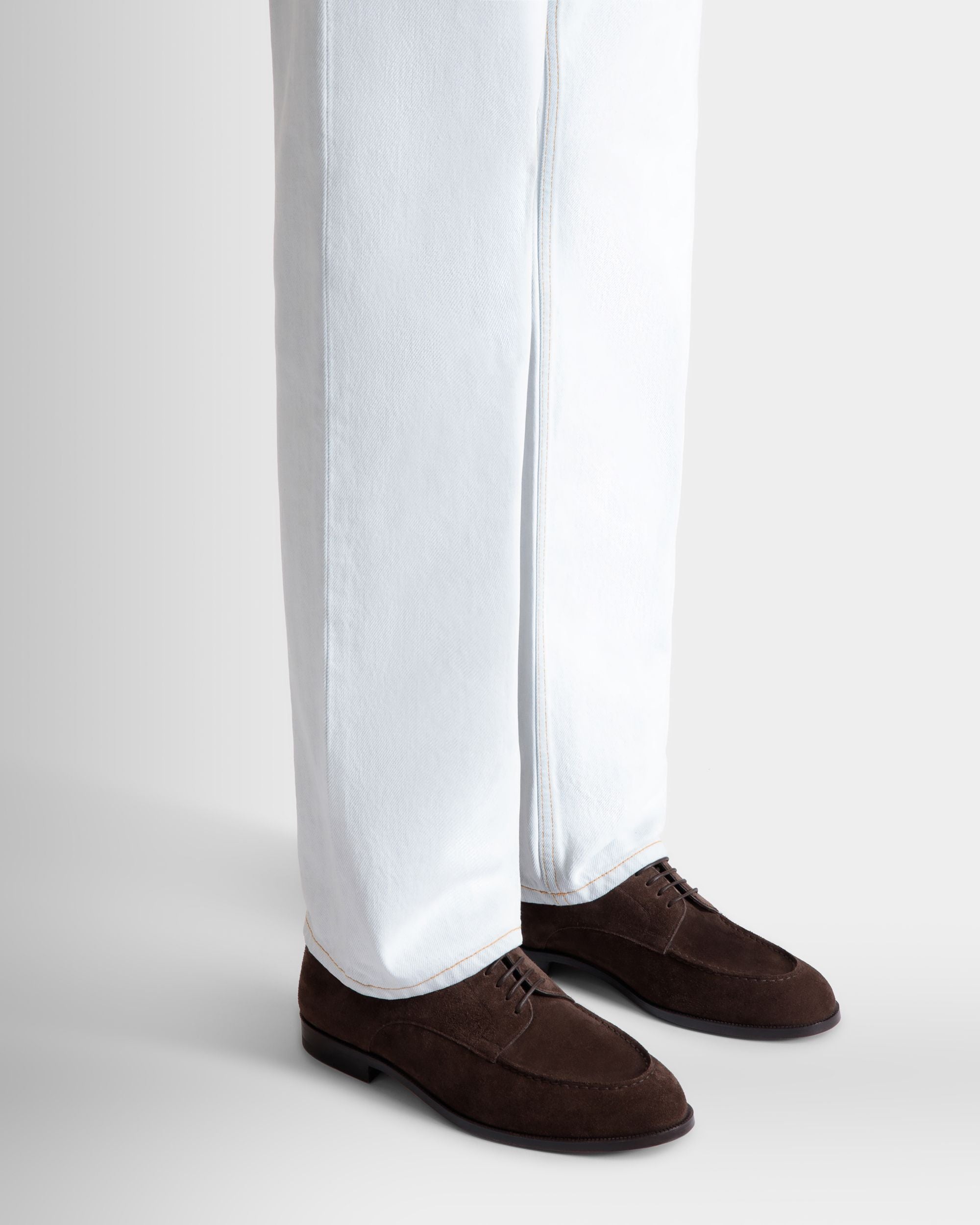 Carl Derby-Schuhe Aus Veloursleder In Ebenholzschwarz - Herren - Bally - 02