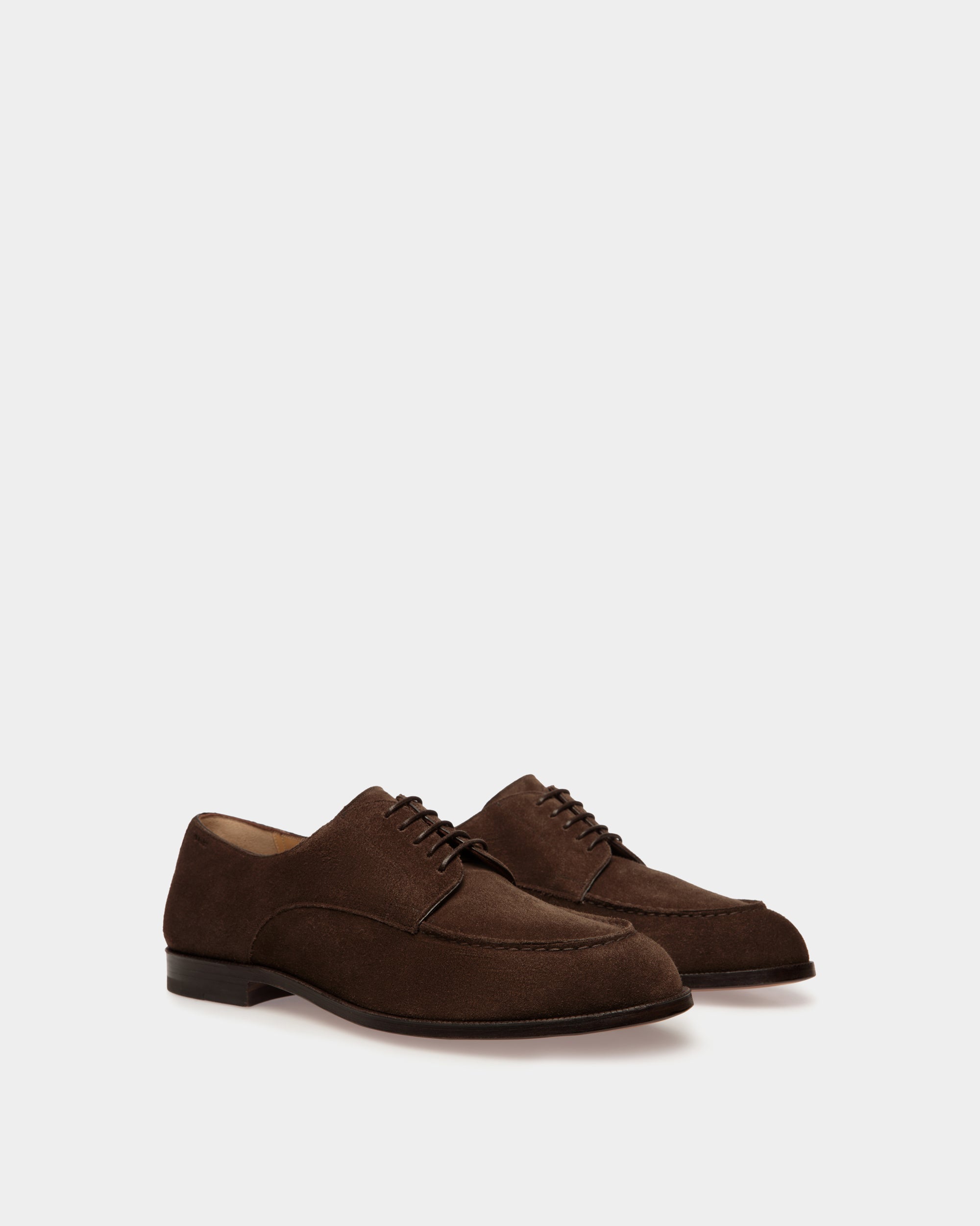 Carl Derby-Schuhe Aus Veloursleder In Ebenholzschwarz - Herren - Bally - 03