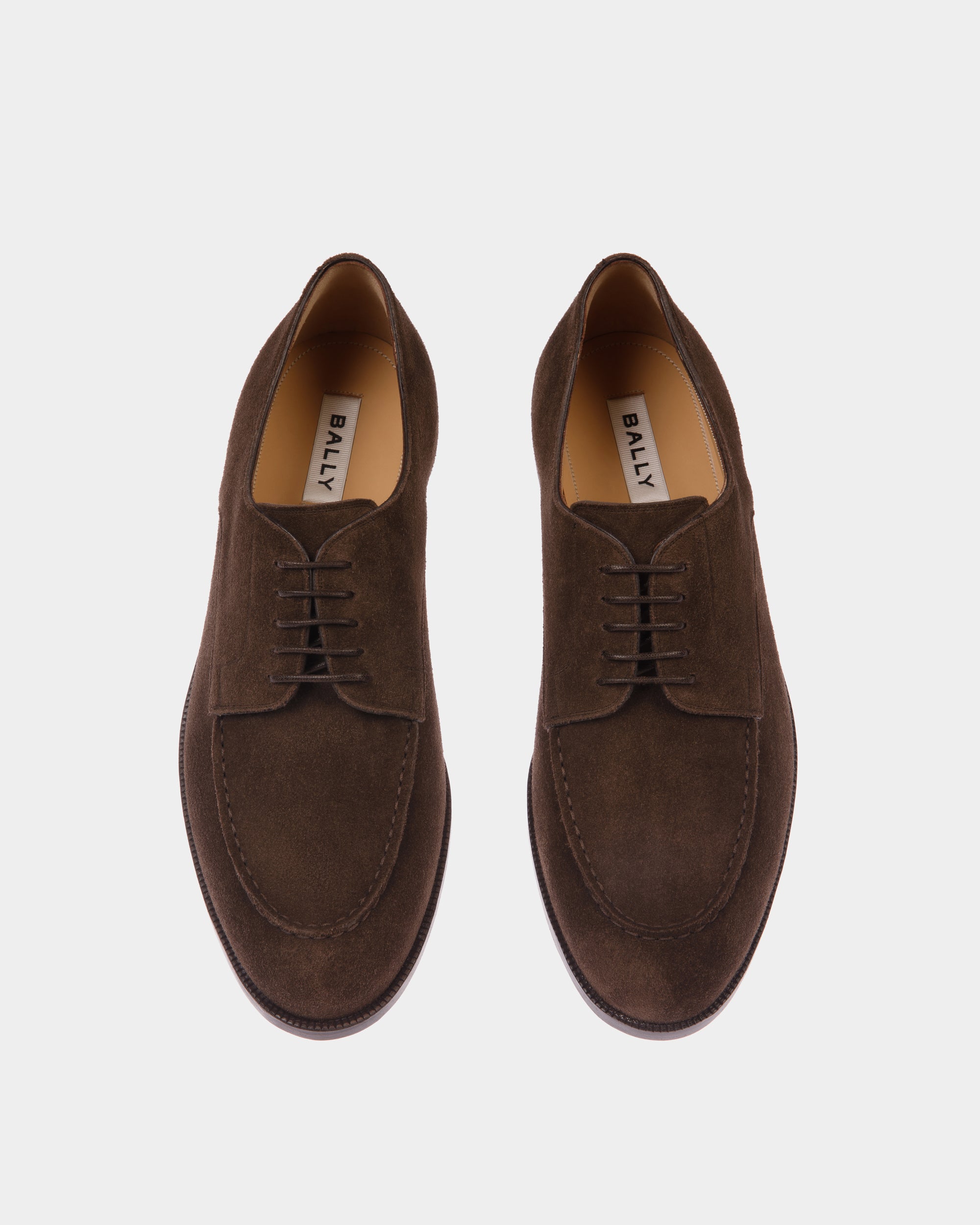 Carl Derby-Schuhe Aus Veloursleder In Ebenholzschwarz - Herren - Bally - 05