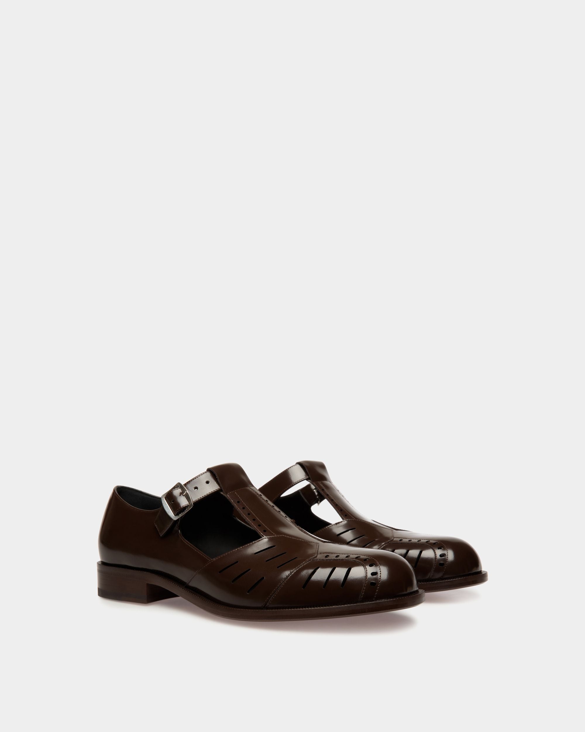 Spiegel Sandale Aus Leder In Braun - Herren - Bally - 02
