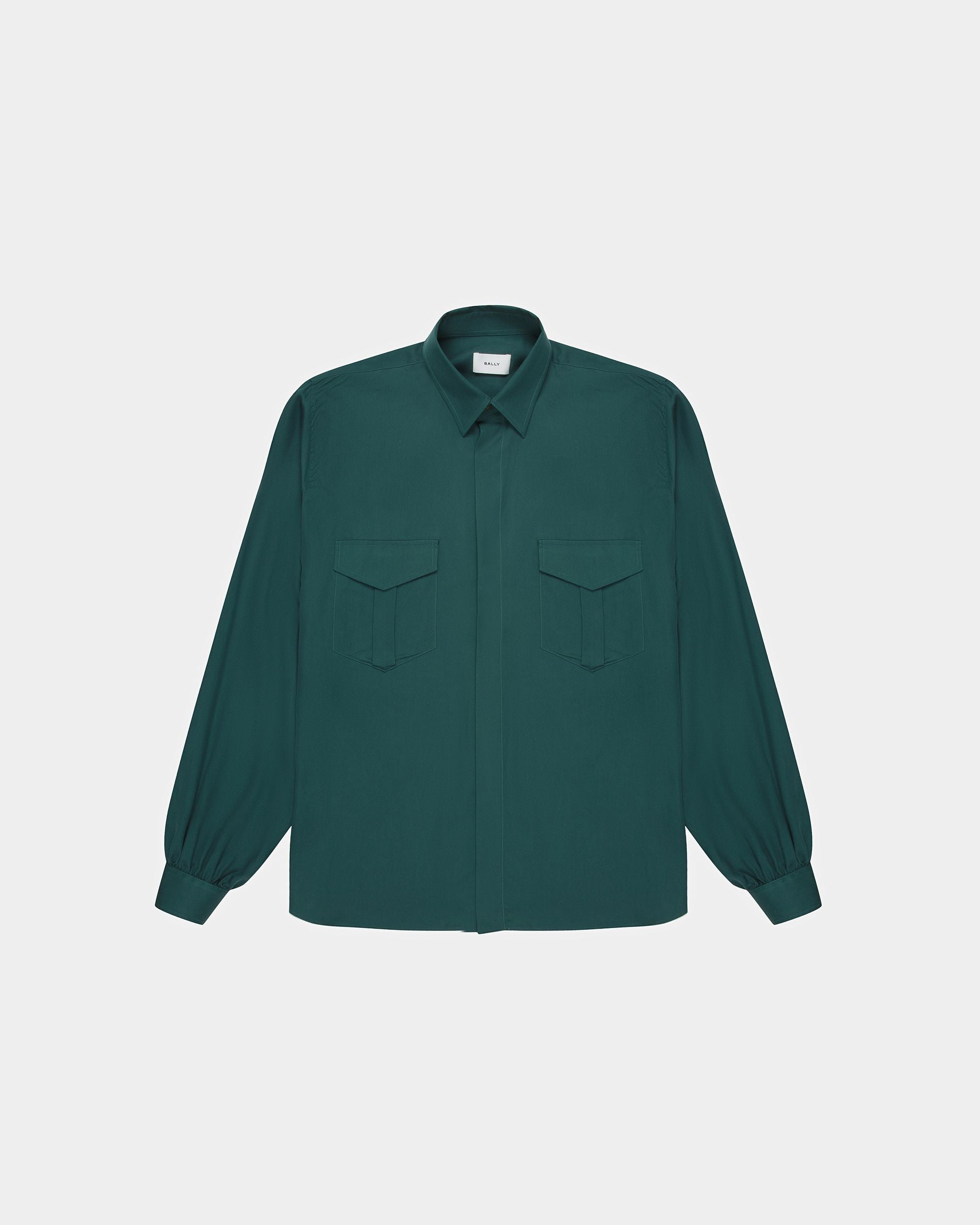 Hemd Aus Seide In Emerald - Herren - Bally - 01