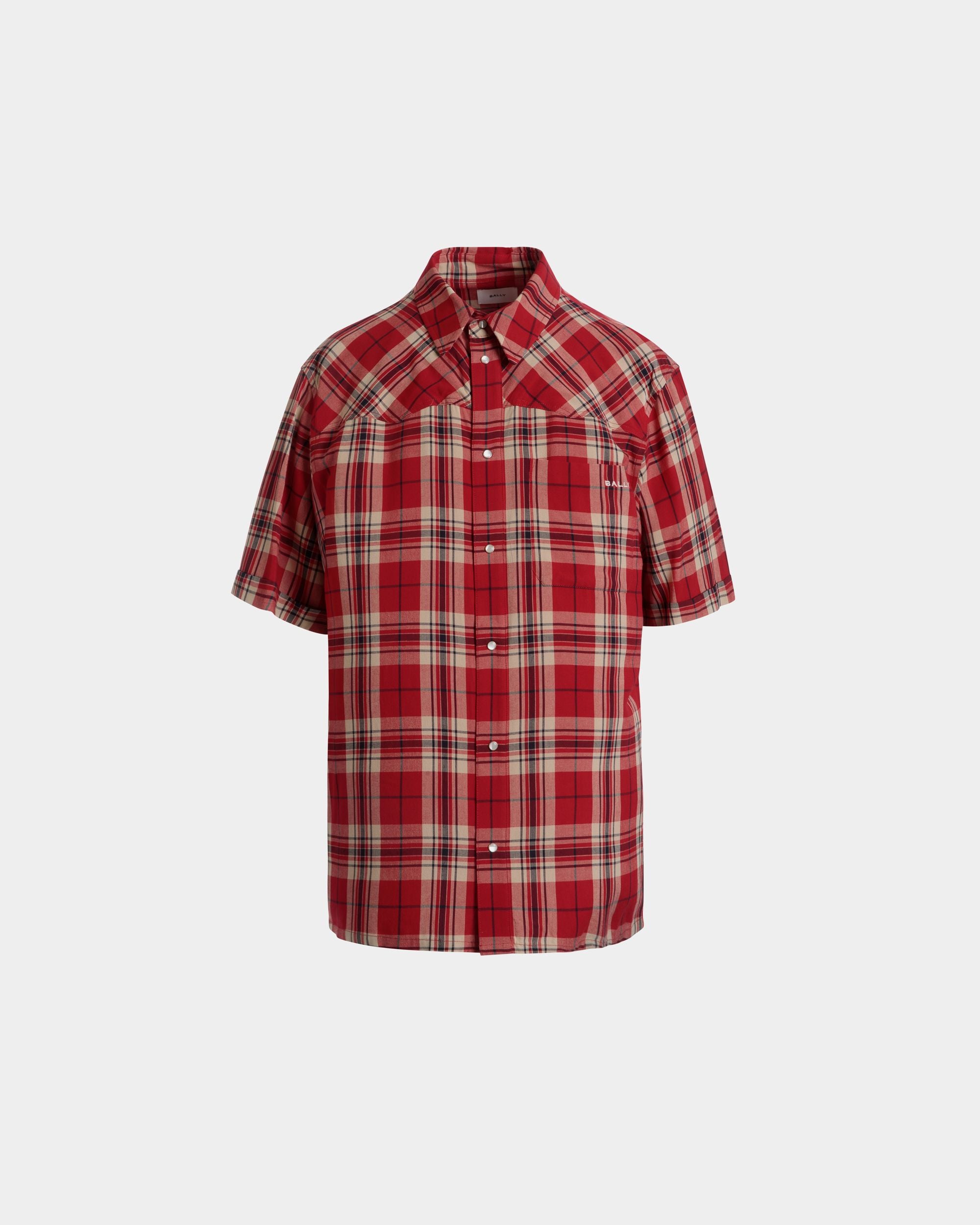 Karohemd Aus Roter Viskose - Herren - Bally - 01
