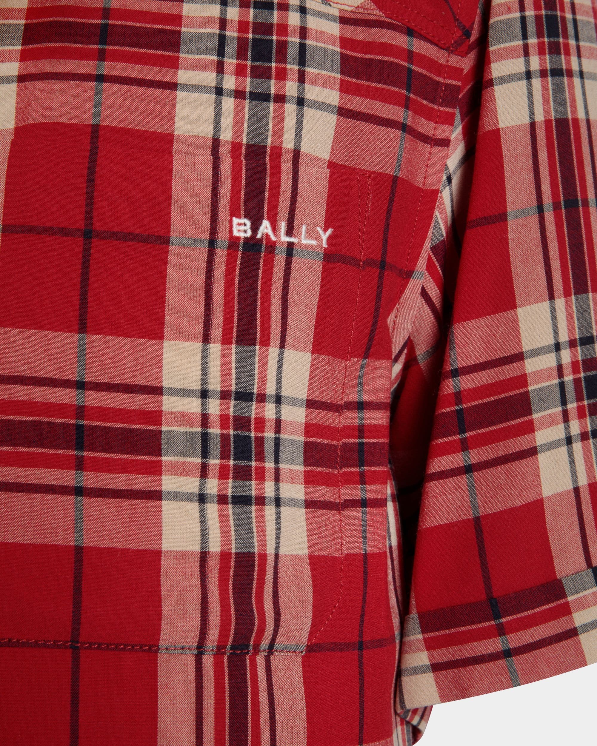 Karohemd Aus Roter Viskose - Herren - Bally - 02