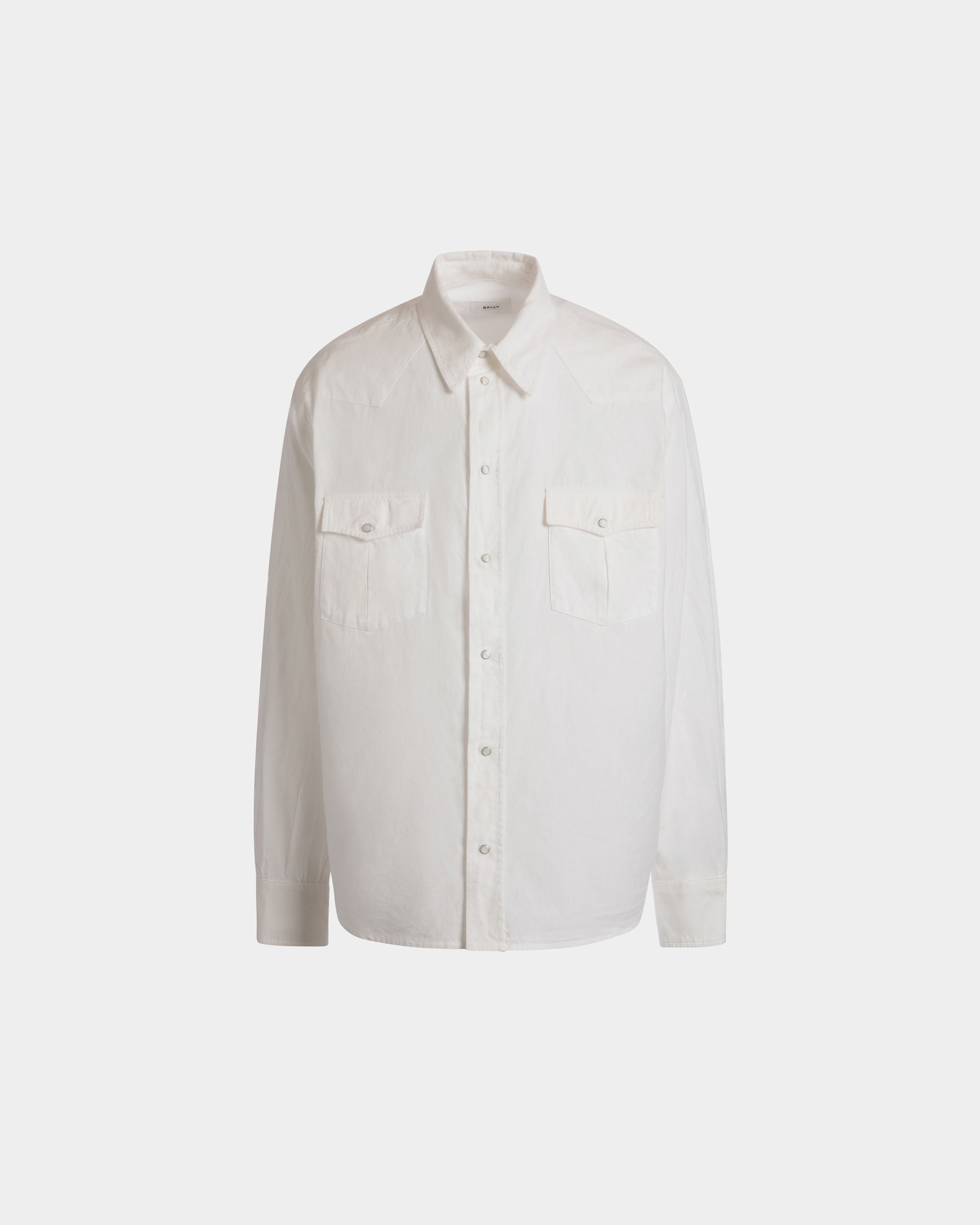 Hemd Aus Weißem Denim - Herren - Bally - 01