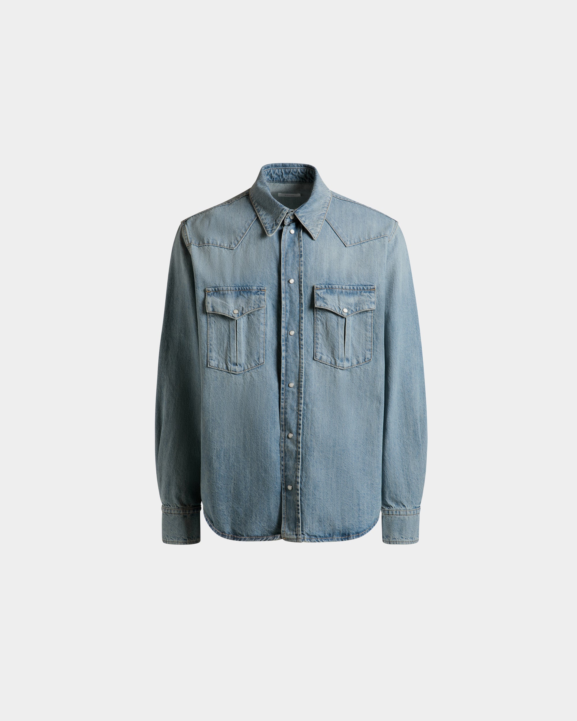 Denim-Hemd Aus Blauer Baumwolle - Herren - Bally - 01