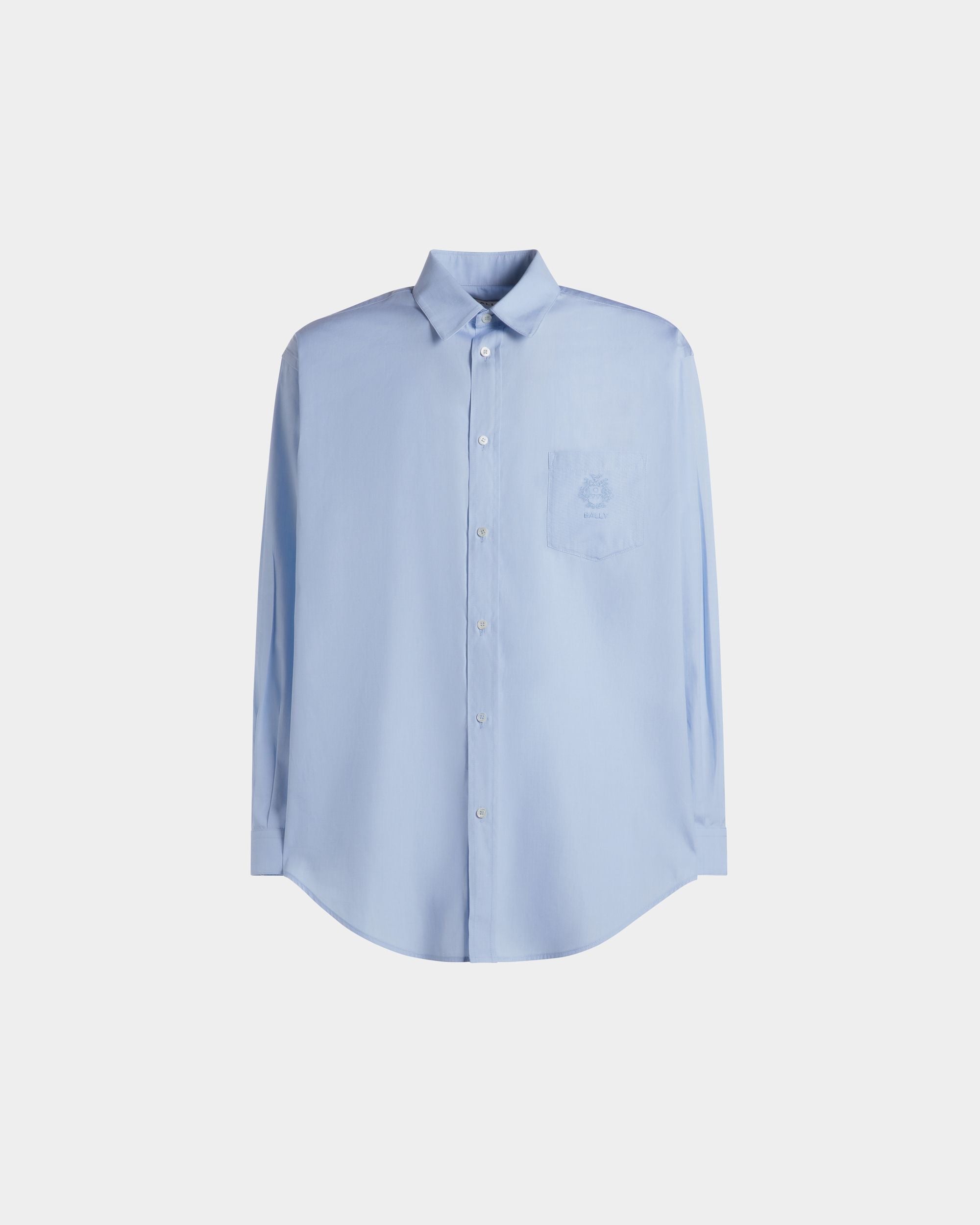 Comfort Langarmhemd Aus Baumwolle In Light Blue - Herren - Bally - 01