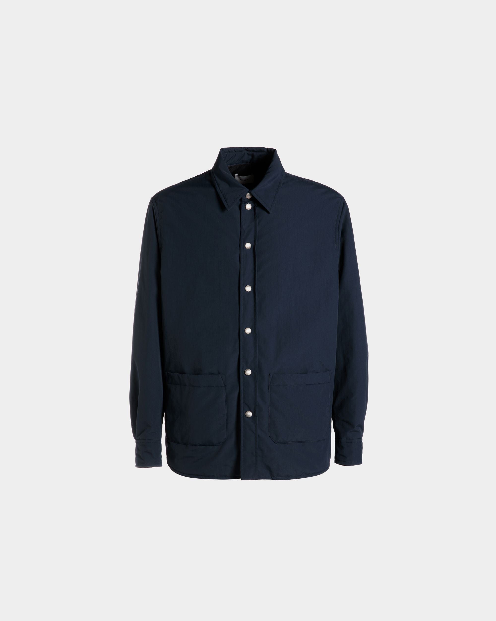 Gefütterte Hemdjacke Aus Nylon In Navy Blue - Herren - Bally - 01