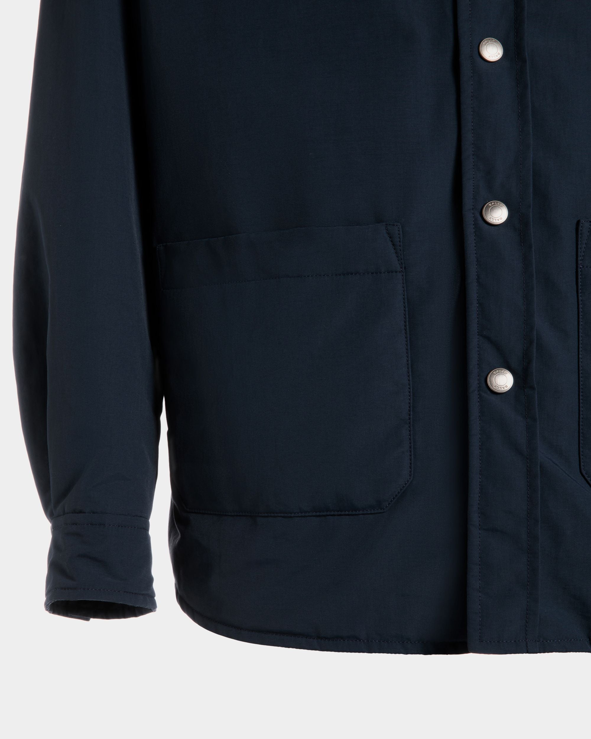 Gefütterte Hemdjacke Aus Nylon In Navy Blue - Herren - Bally - 05