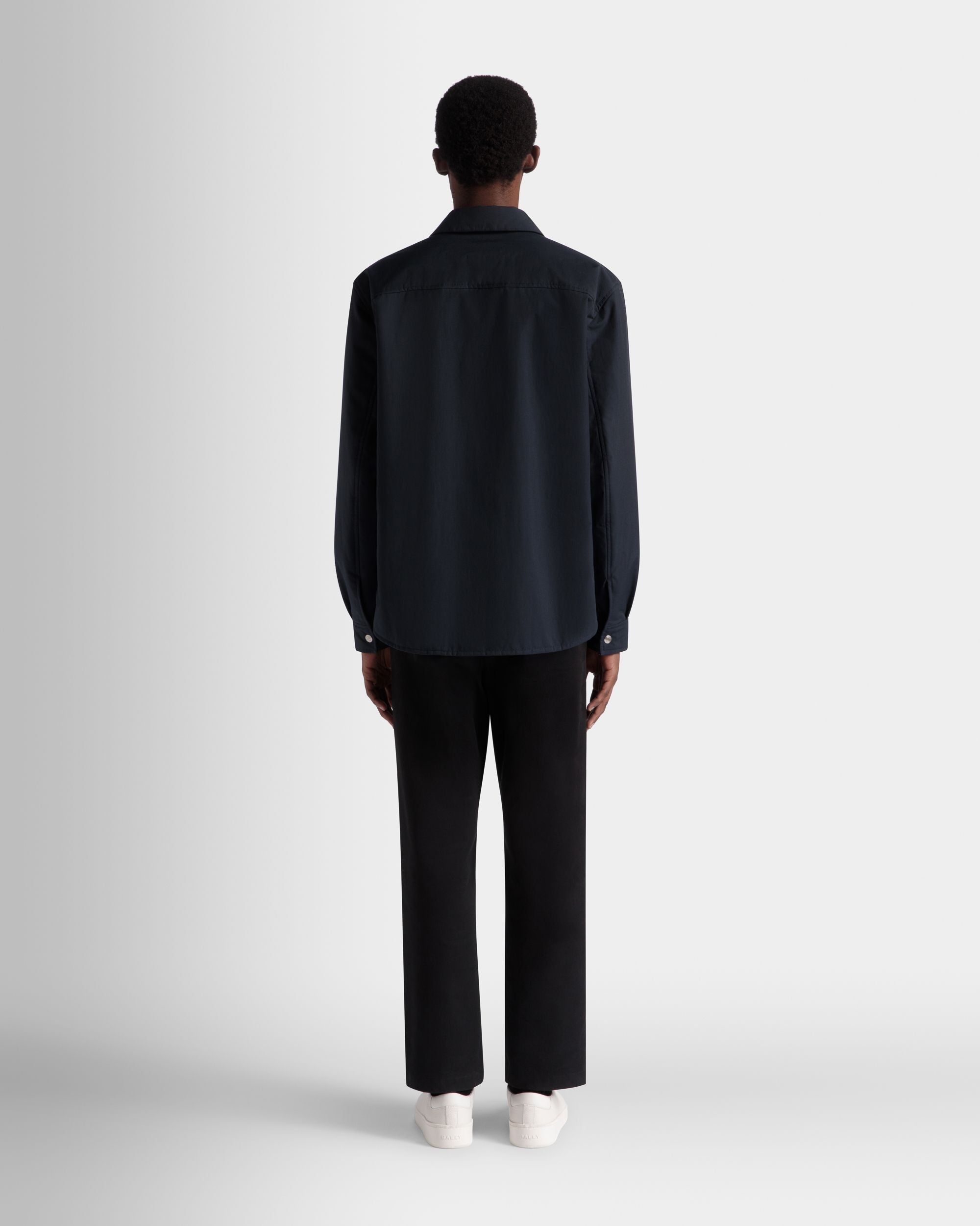 Gefütterte Hemdjacke Aus Nylon In Navy Blue - Herren - Bally - 07