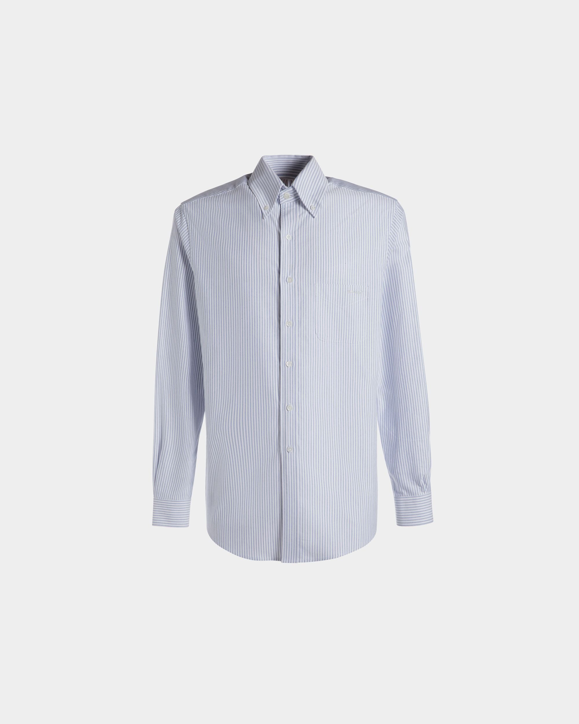 Regular Langarmhemd Aus Baumwolle In Light Blue - Herren - Bally - 01