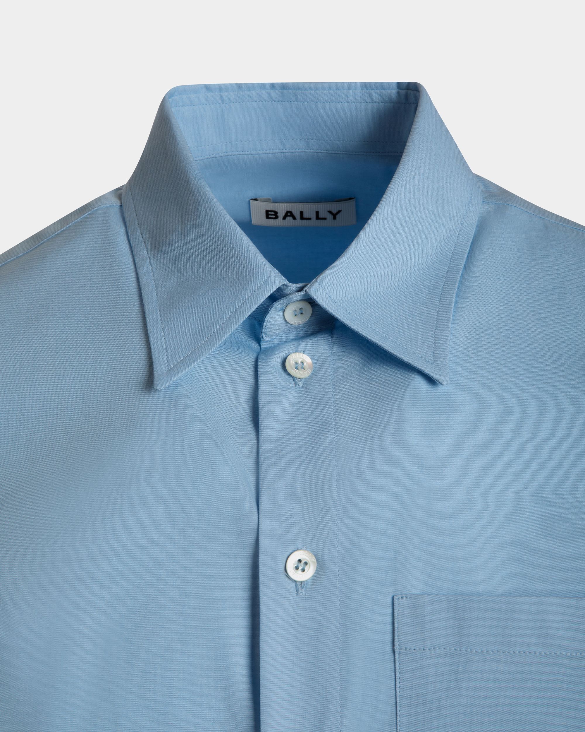 Langärmeliges Hemd Aus Baumwolle In Light Blue - Herren - Bally - 04