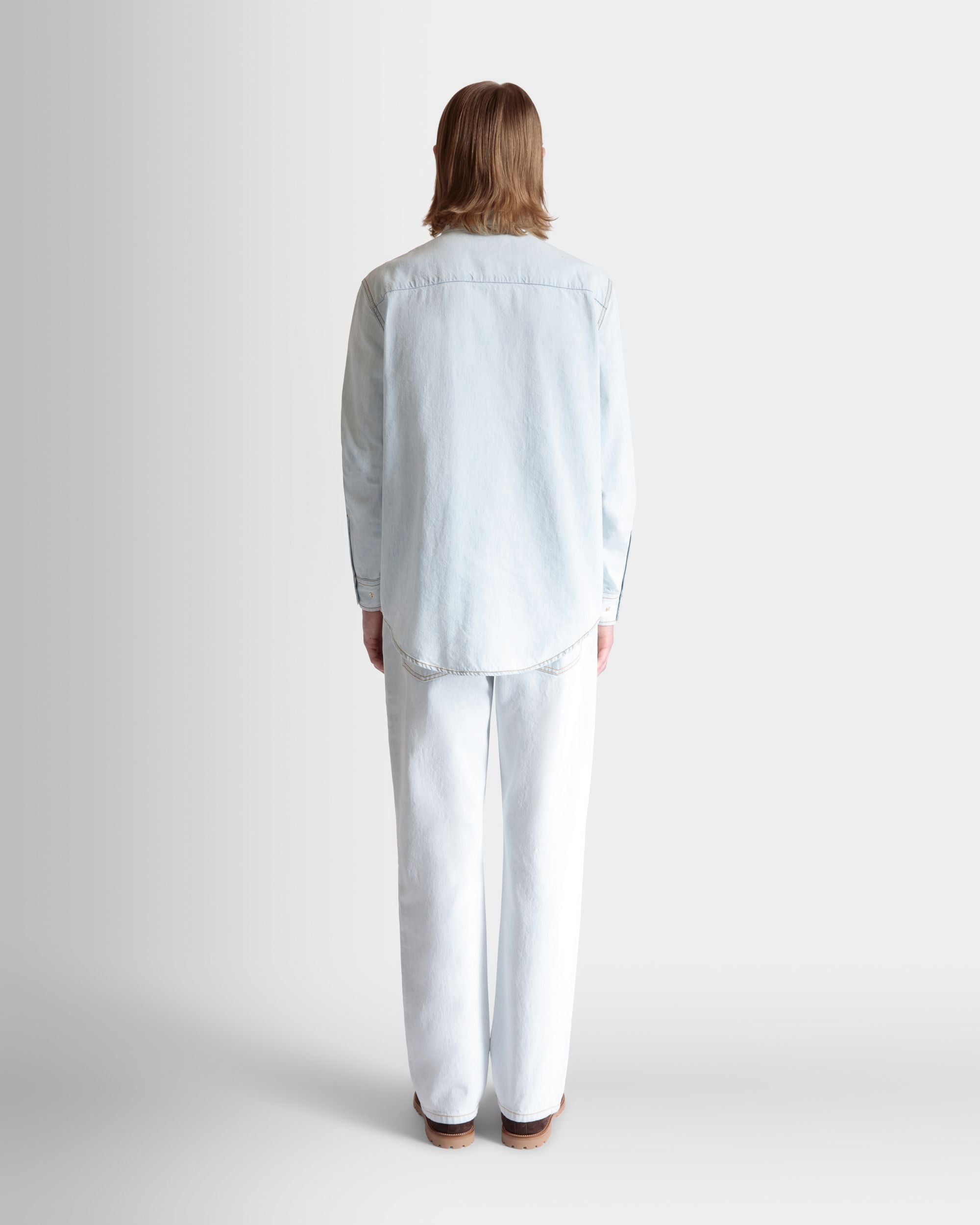 Langärmeliges Hemd Aus Baumwolle In Light Blue - Herren - Bally - 06