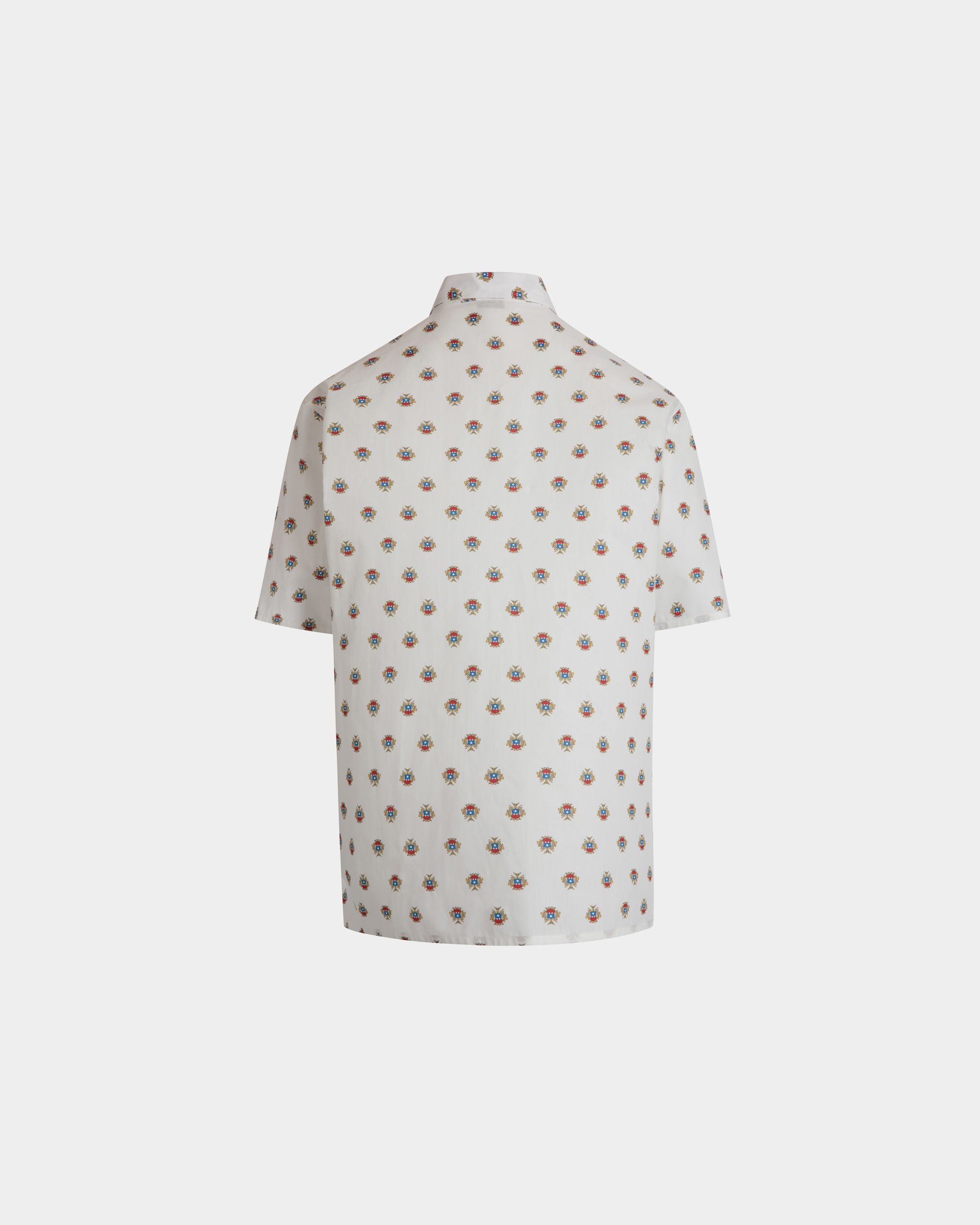 Bowlinghemd Aus Weißer Baumwolle Mit Durchgehendem Bally-Crest-Print - Herren - Bally - 06
