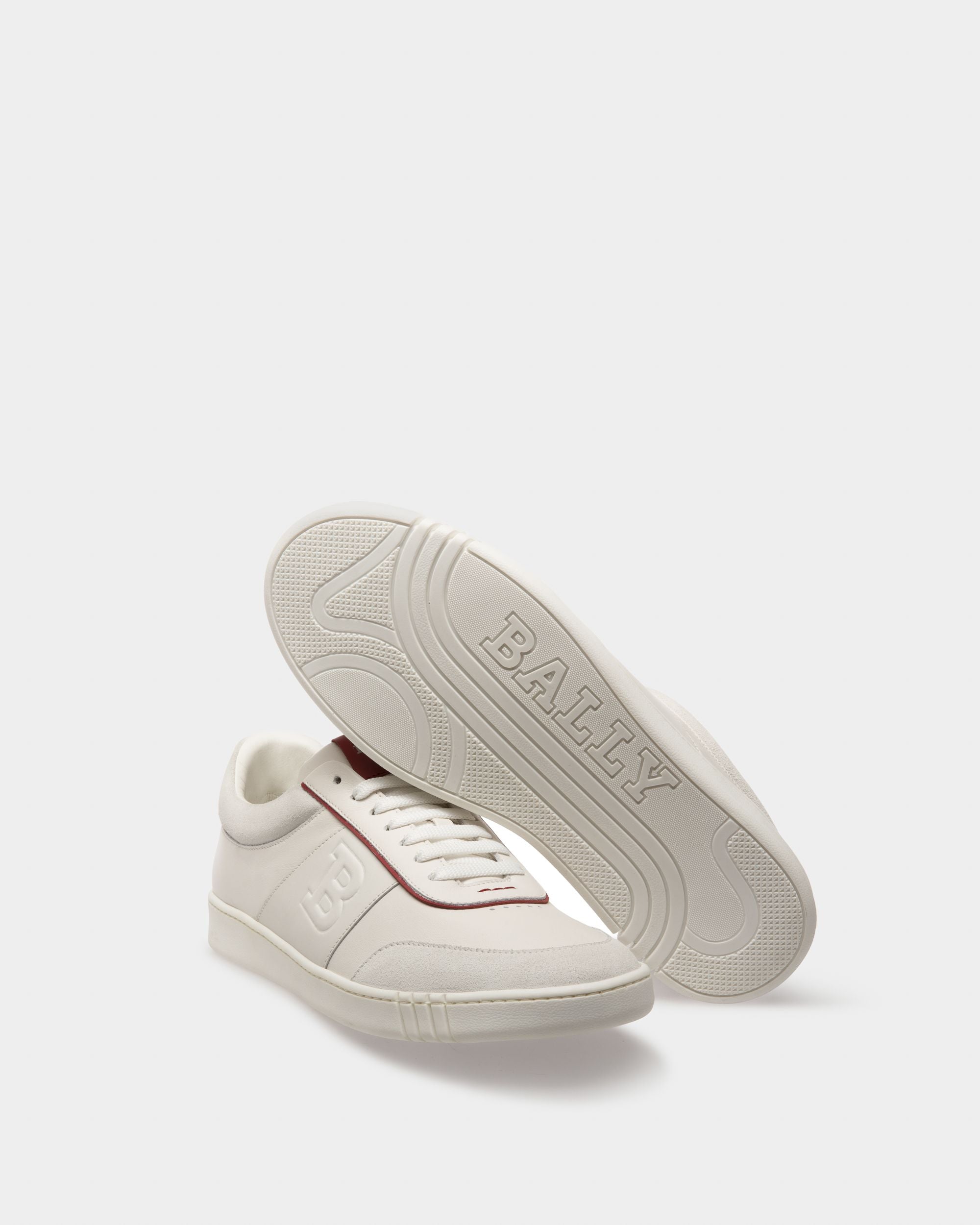 Wallys Sneaker Aus Weissem Und Rotem Leder Und Wildleder - Herren - Bally - 05