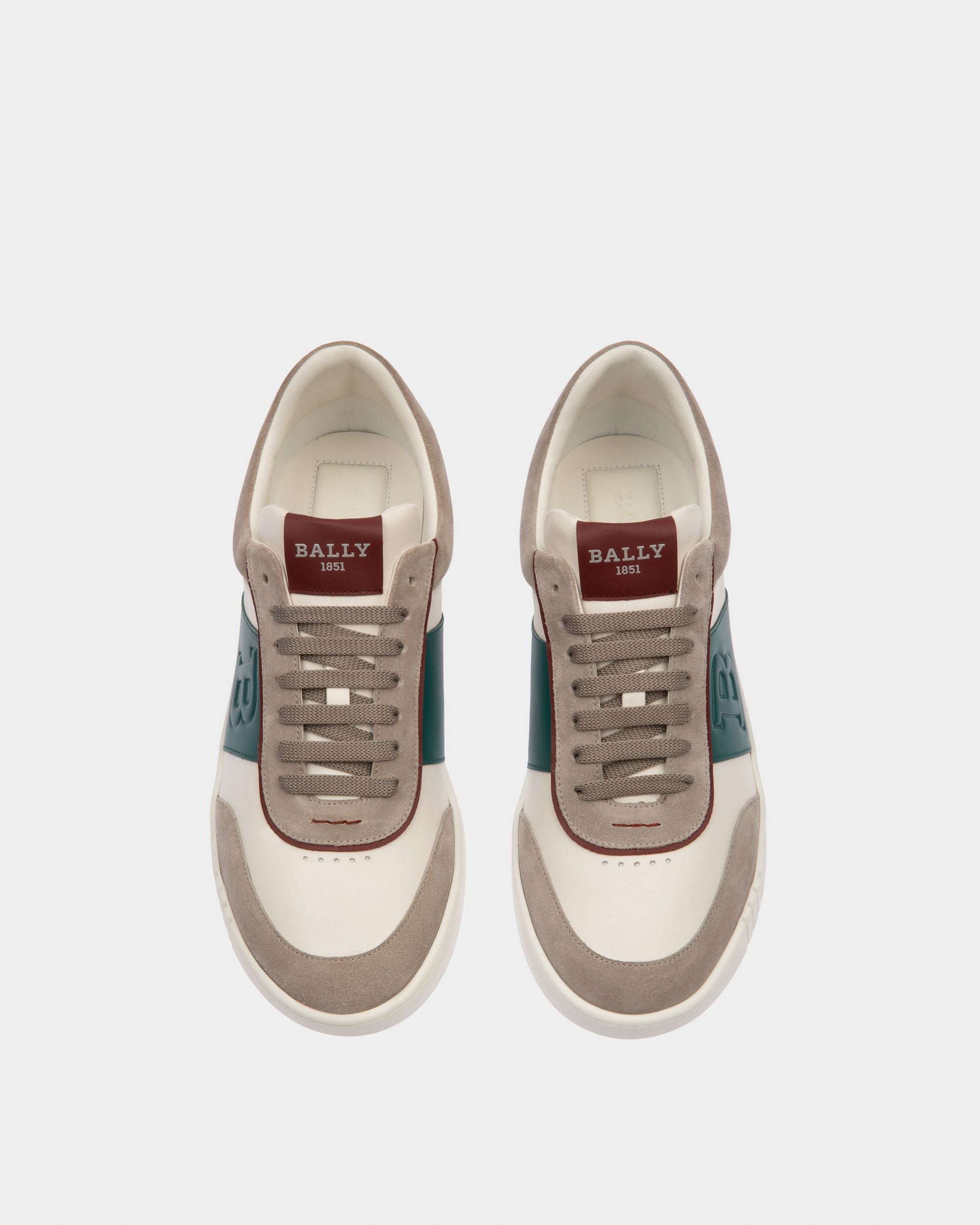 Wallys Sneaker Aus Weissem Und Grauem Leder Und Veloursleder - Herren - Bally - 02