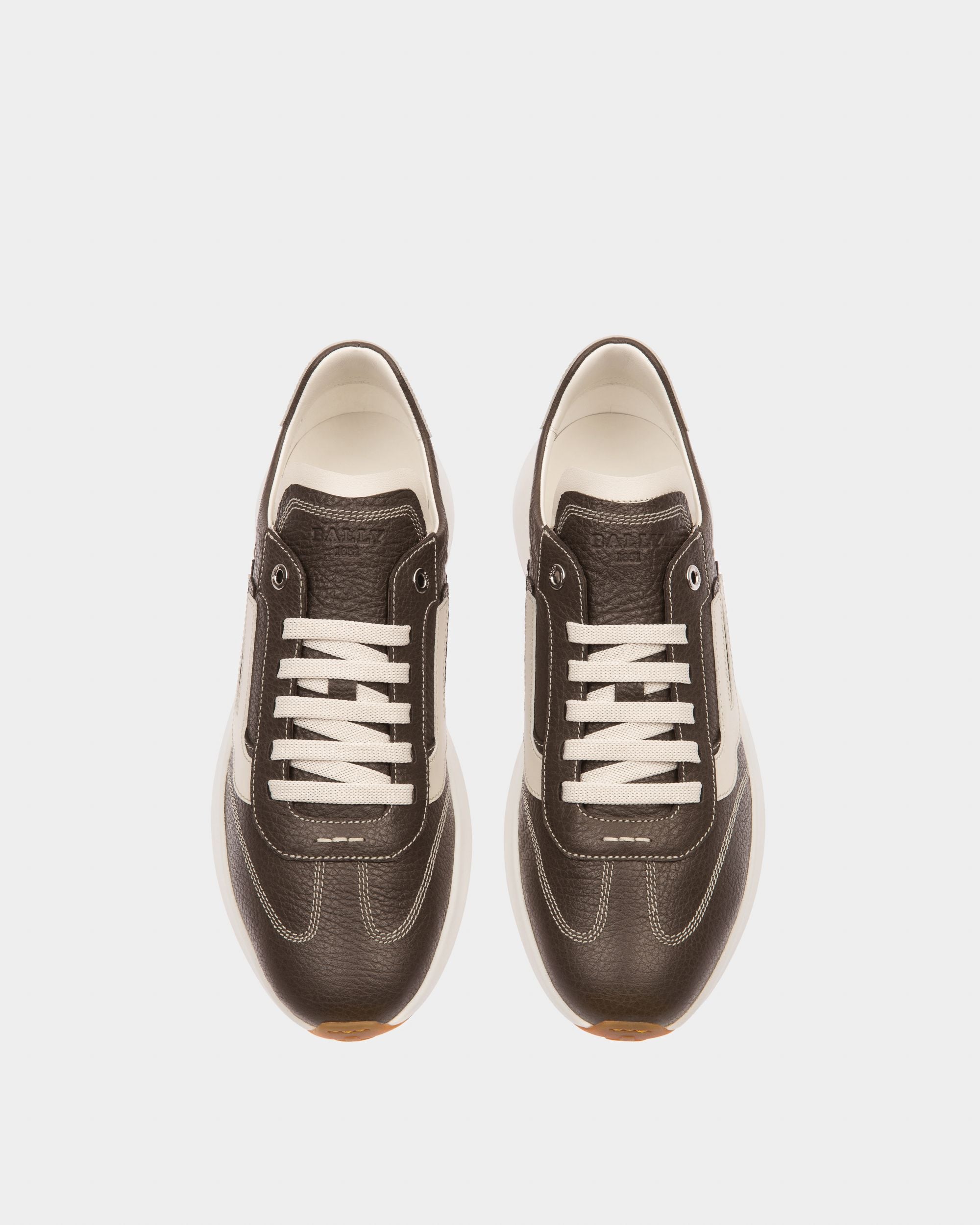Demyl Sneaker Aus Militärgrünem Und Weissem Leder - Herren - Bally - 02