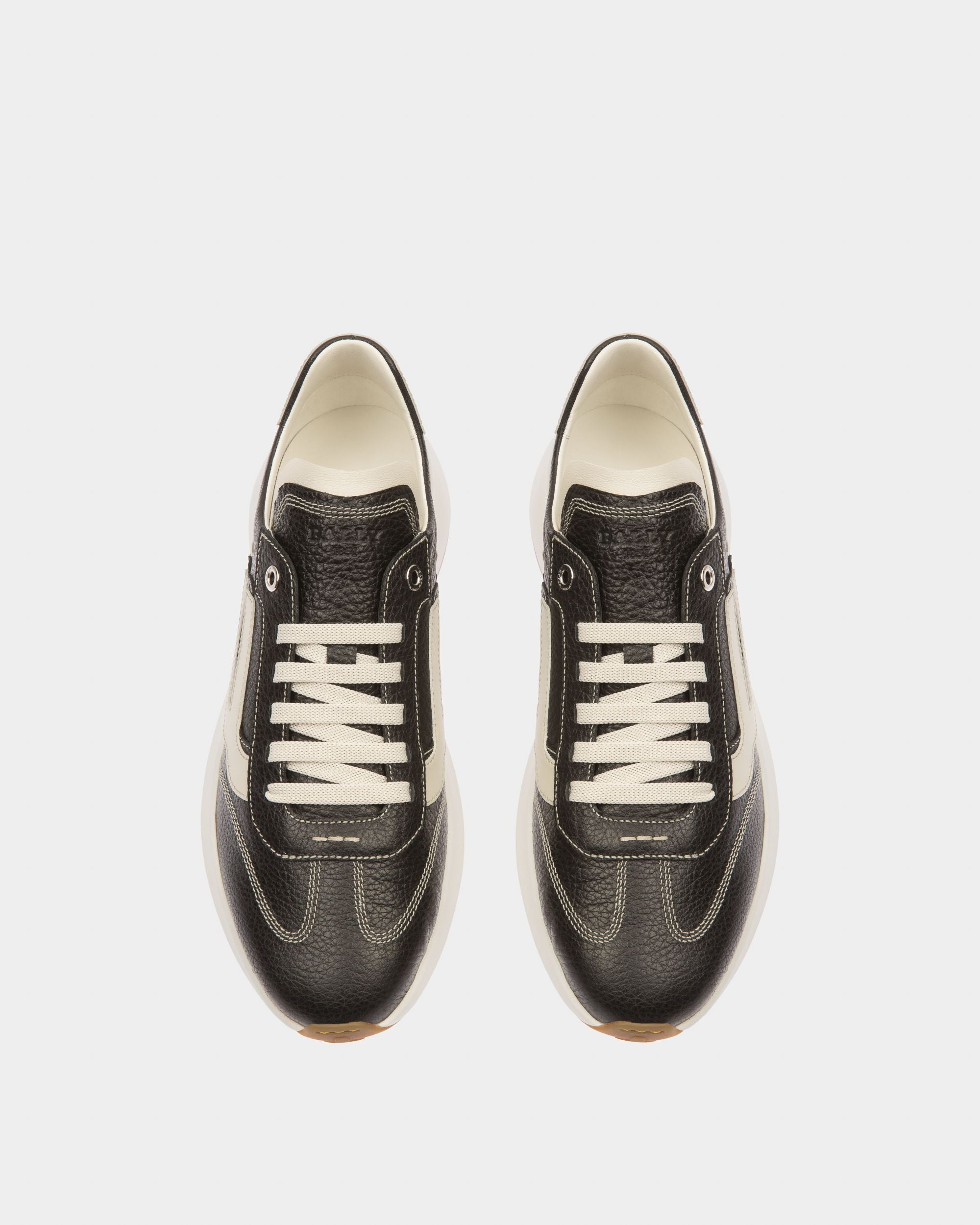 Demyl Sneaker Aus Leder In Schwarz Und Staubweiß - Herren - Bally - 02