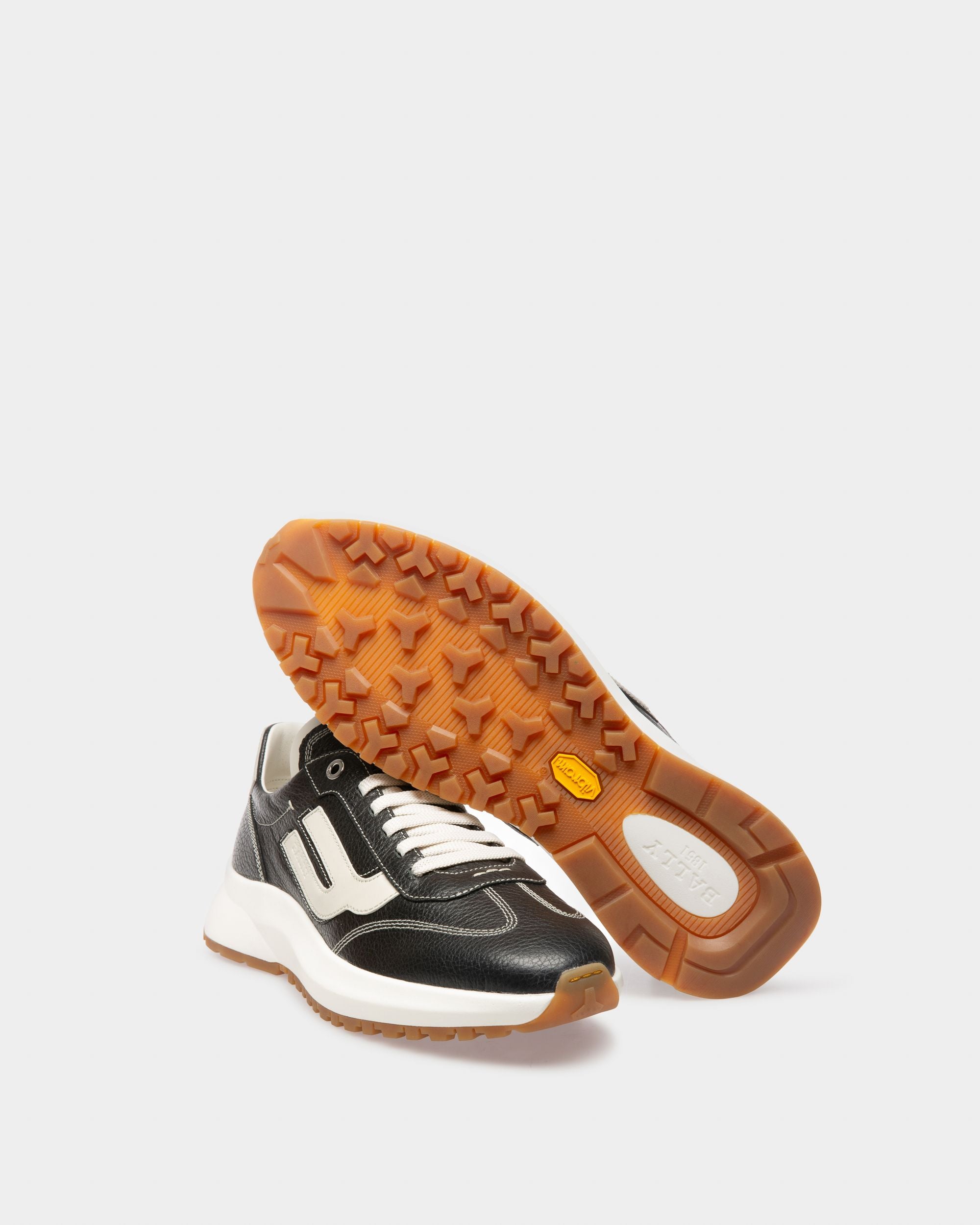 Demyl Sneaker Aus Leder In Schwarz Und Staubweiß - Herren - Bally - 04