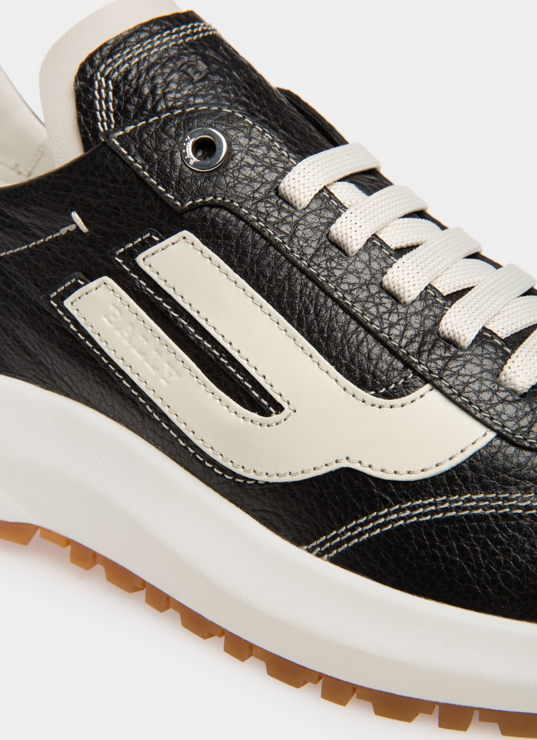 Demyl Sneaker Aus Leder In Schwarz Und Staubweiß - Herren - Bally - 05